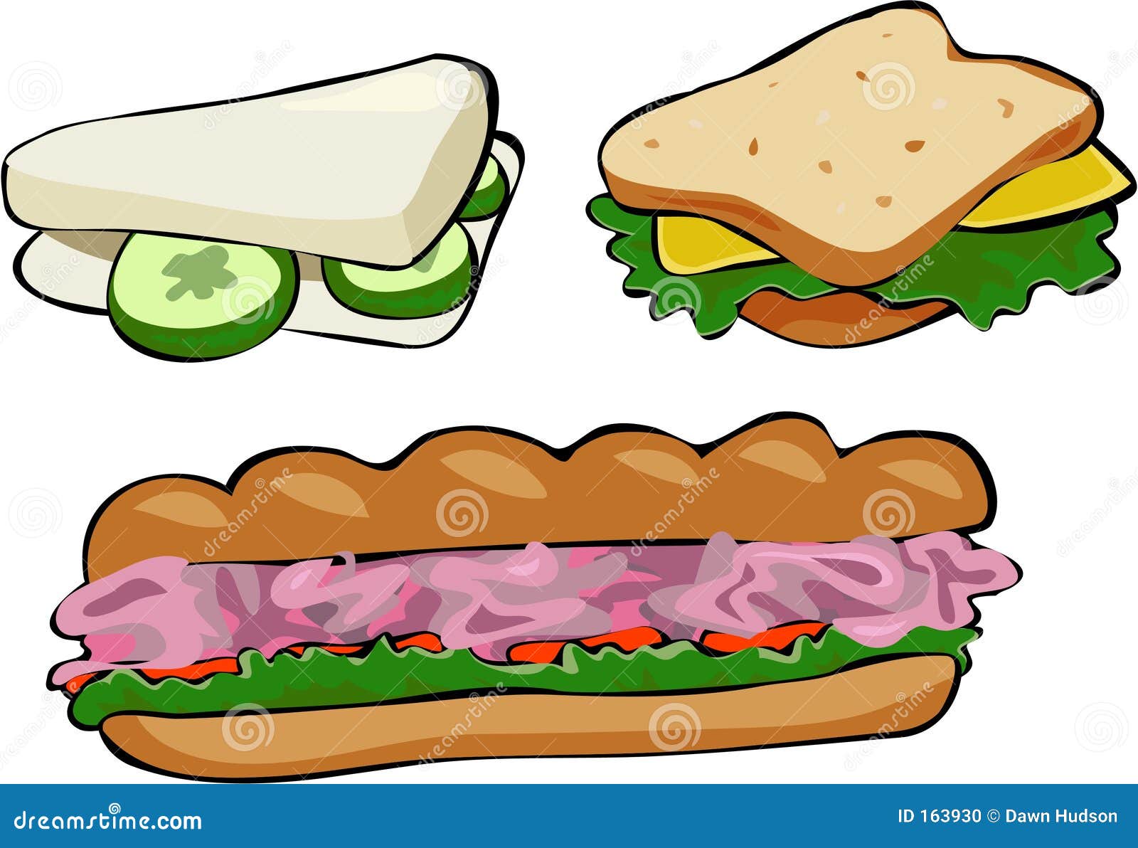 Sandwiches stock illustration. Illustration of edibles 163930