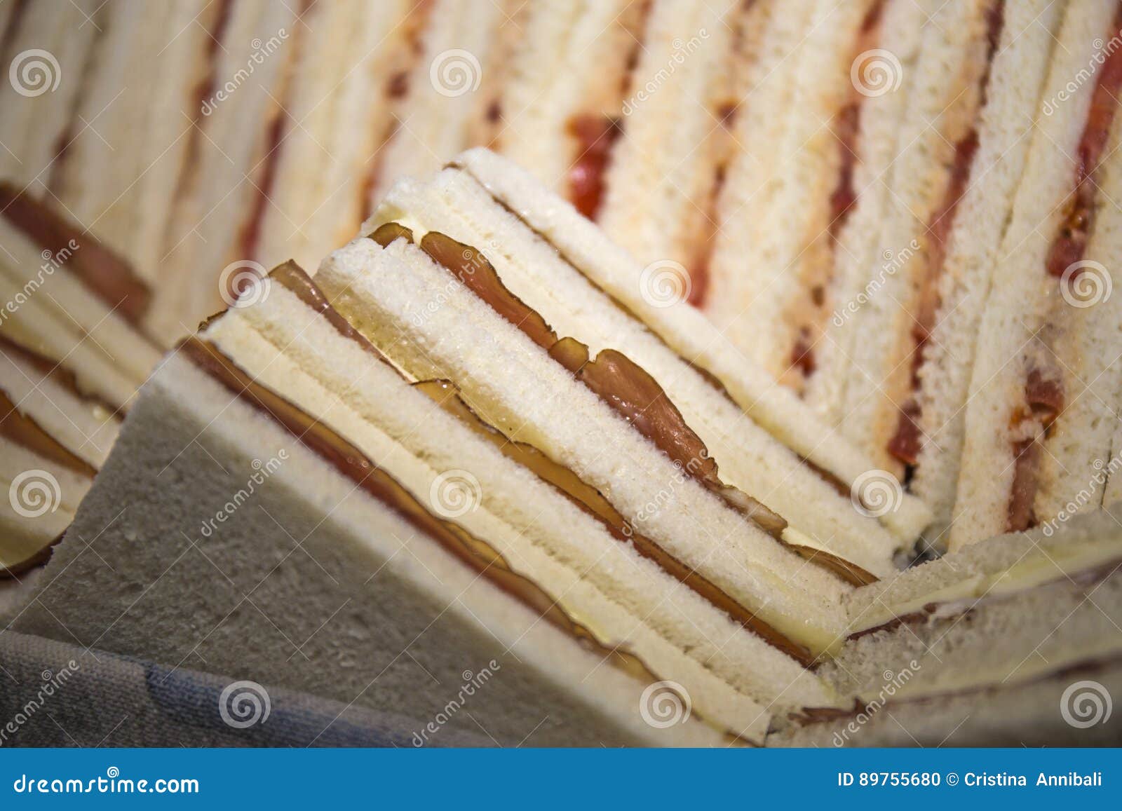 Sandwiches for a Birthday Party Stock Photo Image of cheese