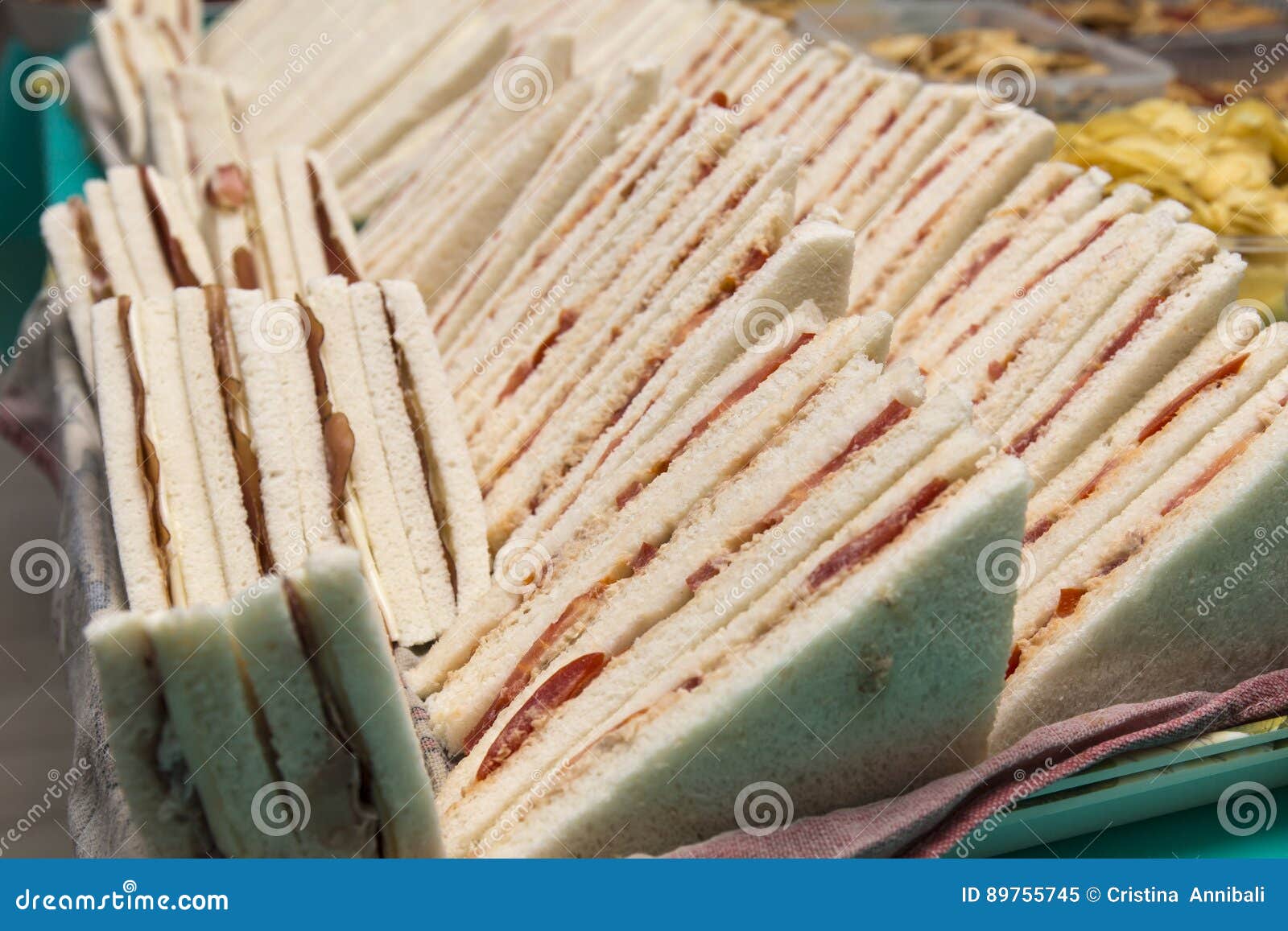 Sandwiches for a Birthday Party Stock Image Image of sandwiches, tray