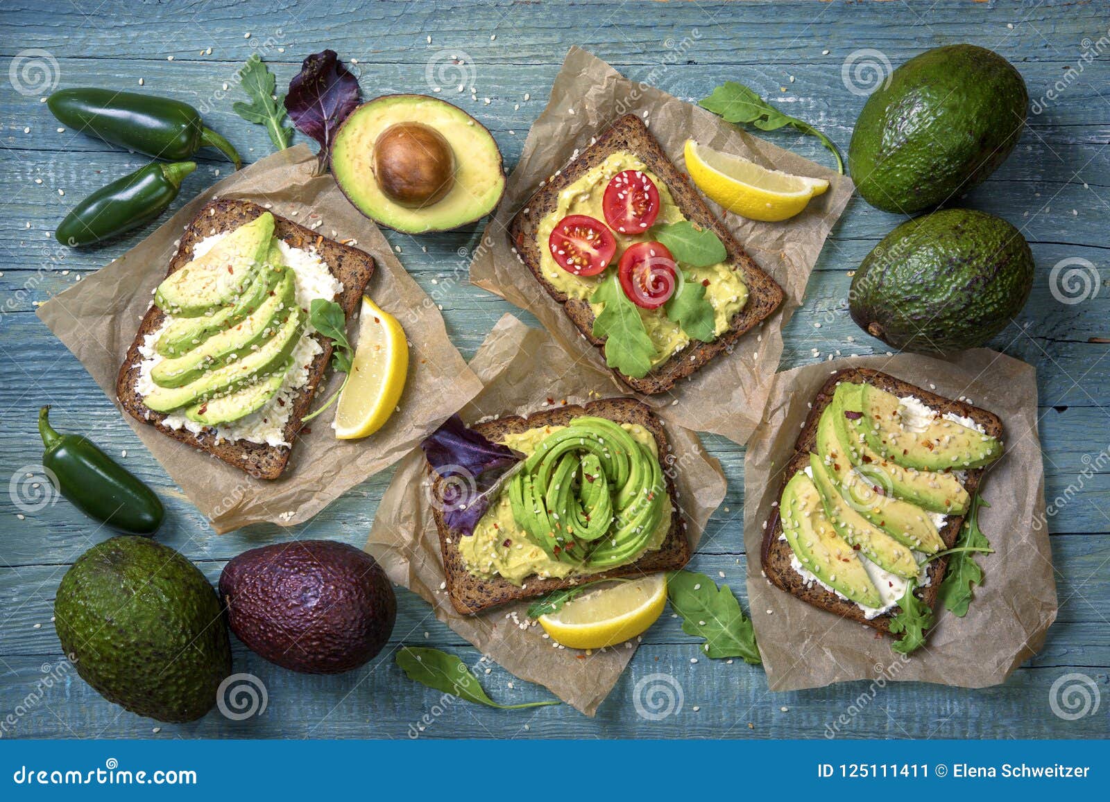 Sandwiches With Bread And Guacamole Stock Image Image of avocado
