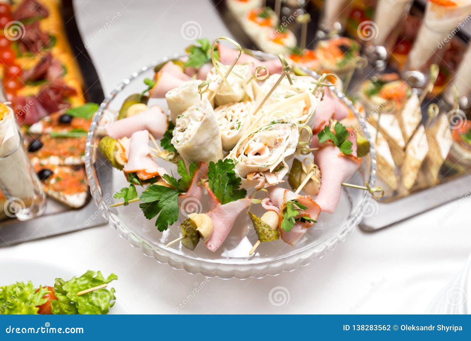 Sandwiches on the Buffet Table Stock Photo - Image of dinner, business