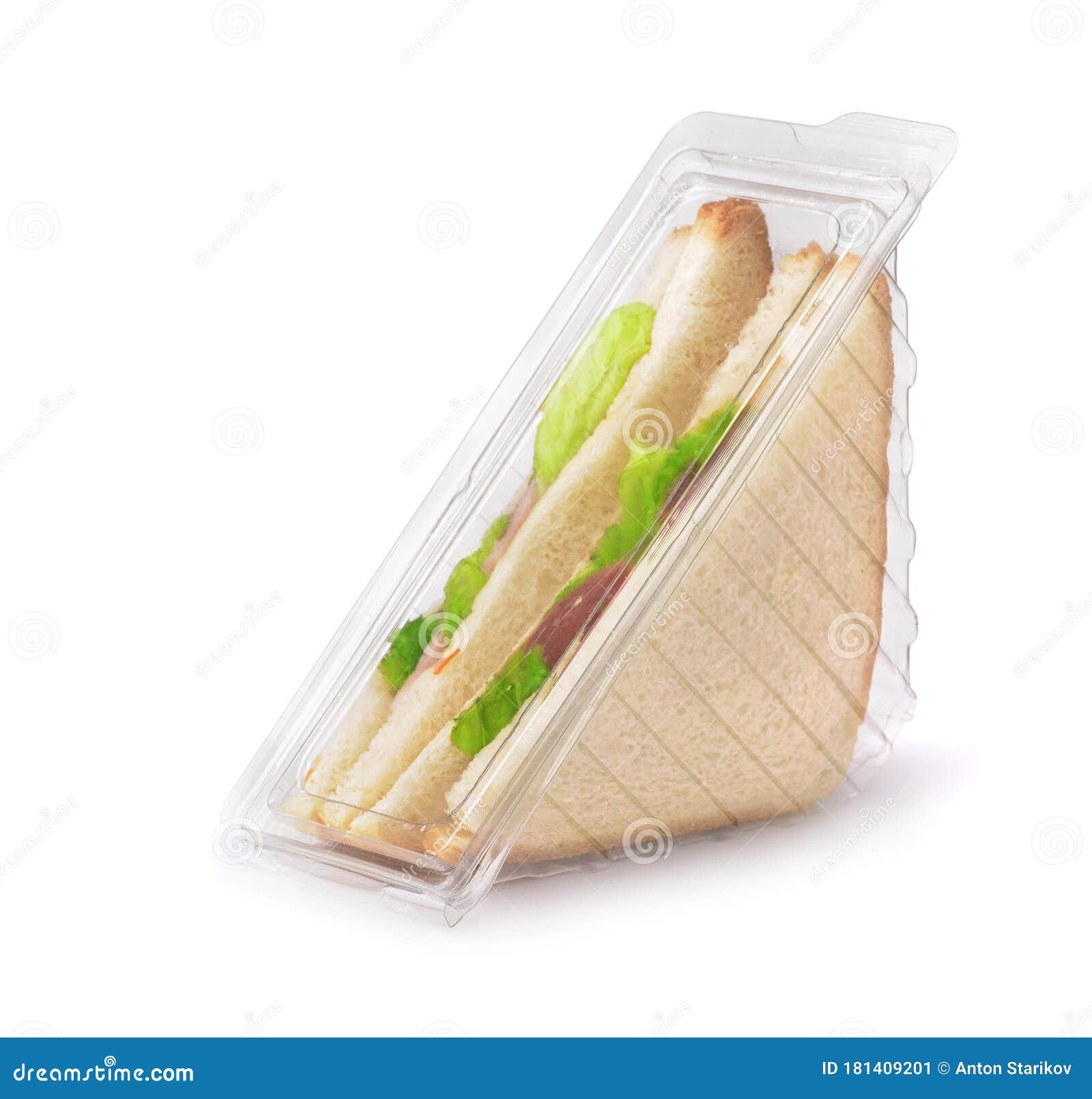 Sandwiches in Clear Plastic Package Stock Image Image of american