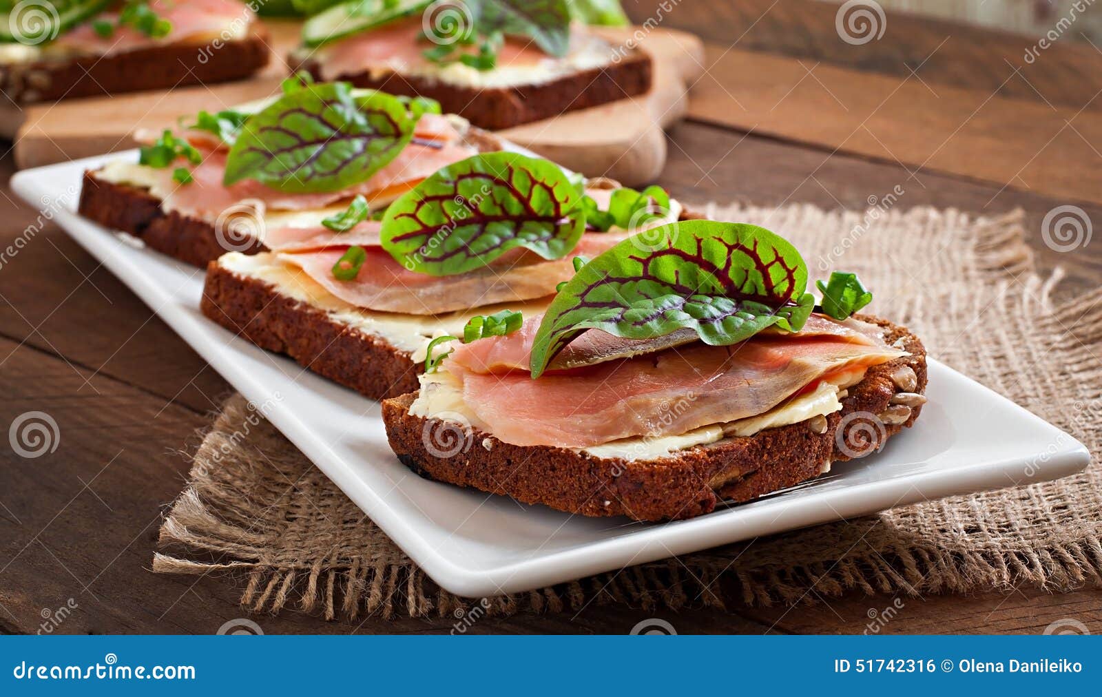 Sandwiches with Salty Salmon Stock Photo - Image of cheese, salty: 51742316