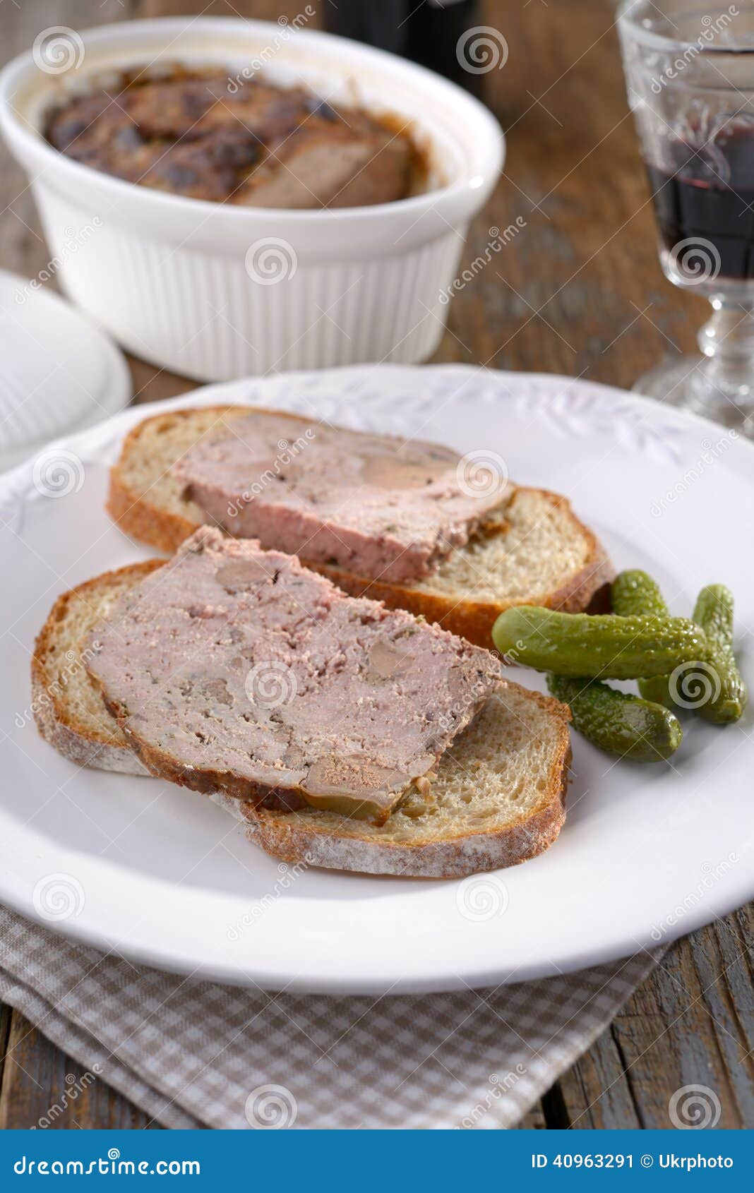 Sandwiches with terrine stock image. Image of bread, alcohol 40963291