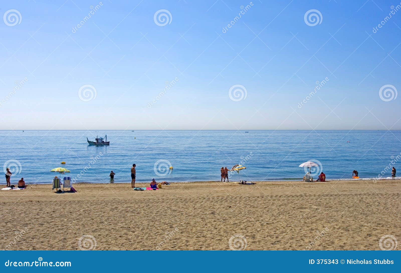 Sandy Beach at Estepona in Southern Spain Editorial Stock Photo - Image ...