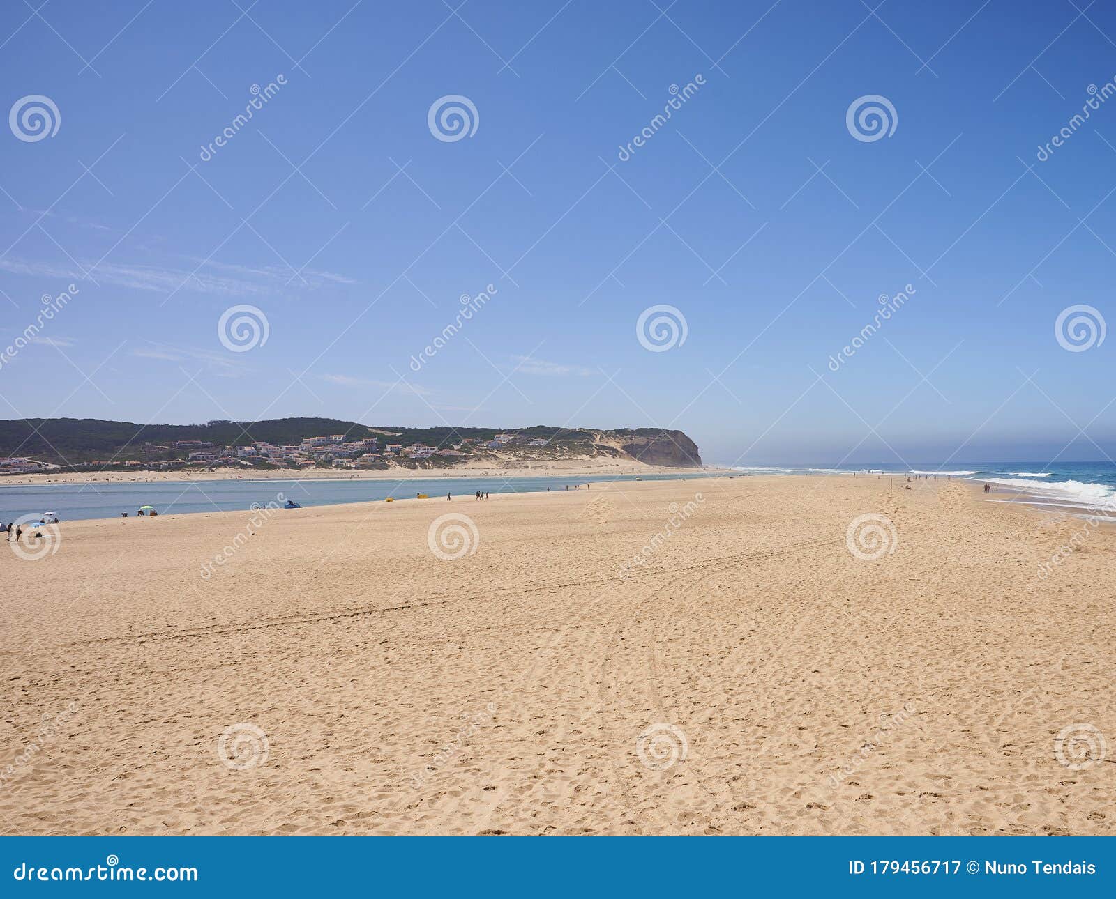 sandy beach at foz do arelho