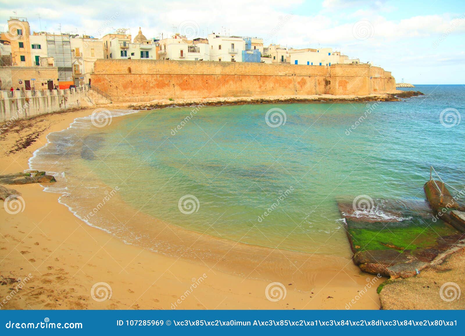 Sandy Beach In Monopoli Italy Stock Image Image Of View Buildings