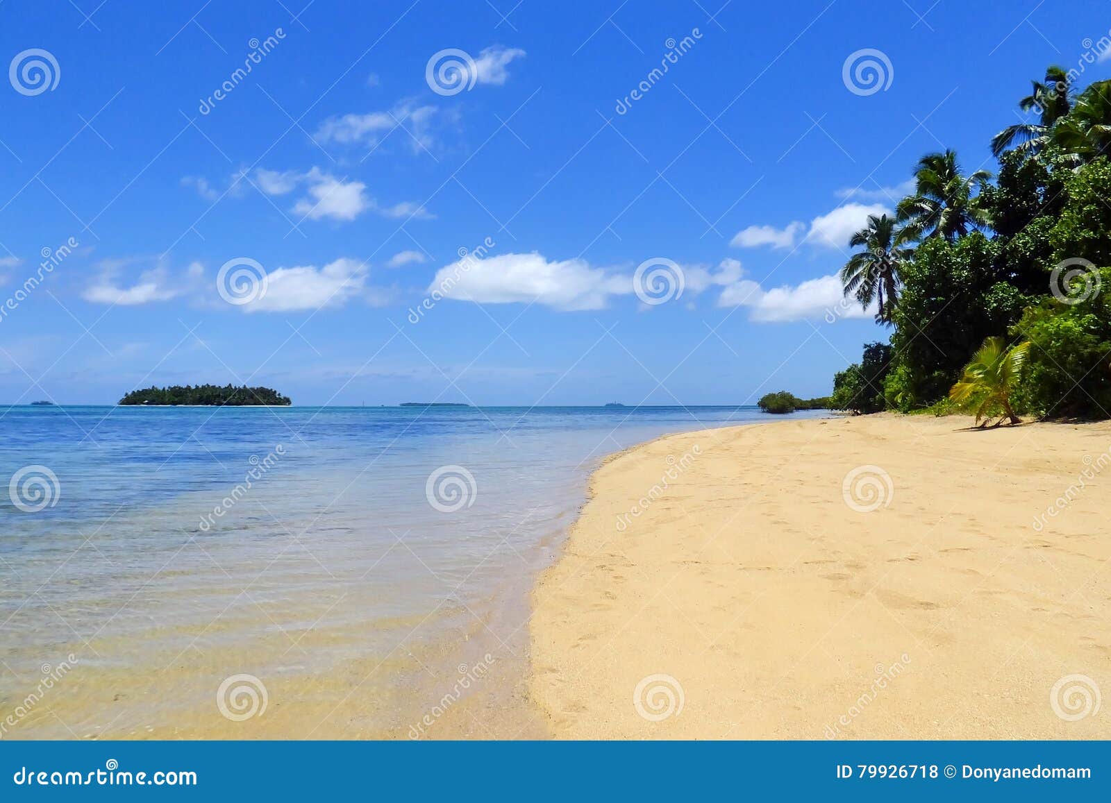 sandy beach at pangaimotu island near tongatapu island in tonga