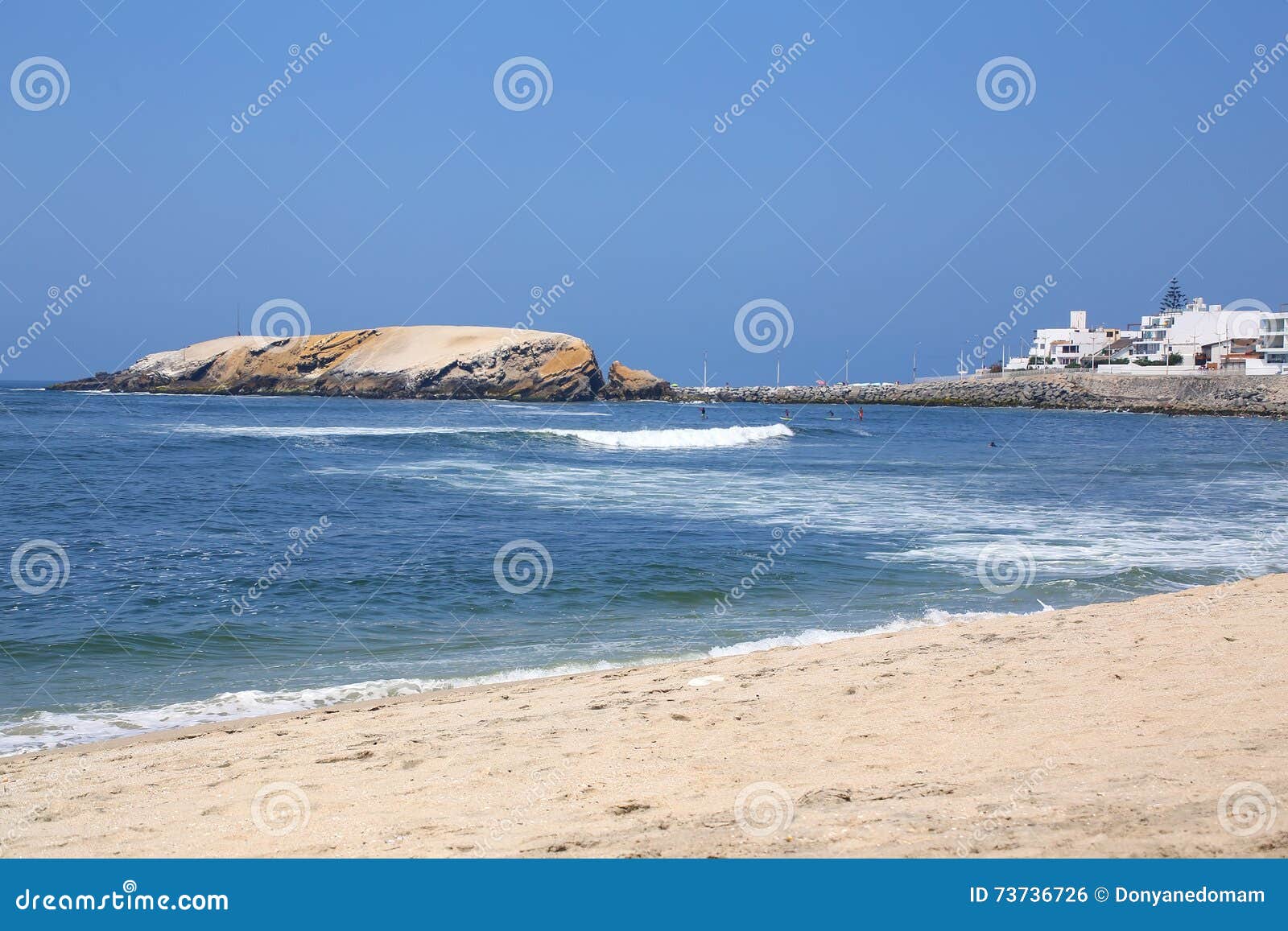sandy beach of punta hermosa in peru