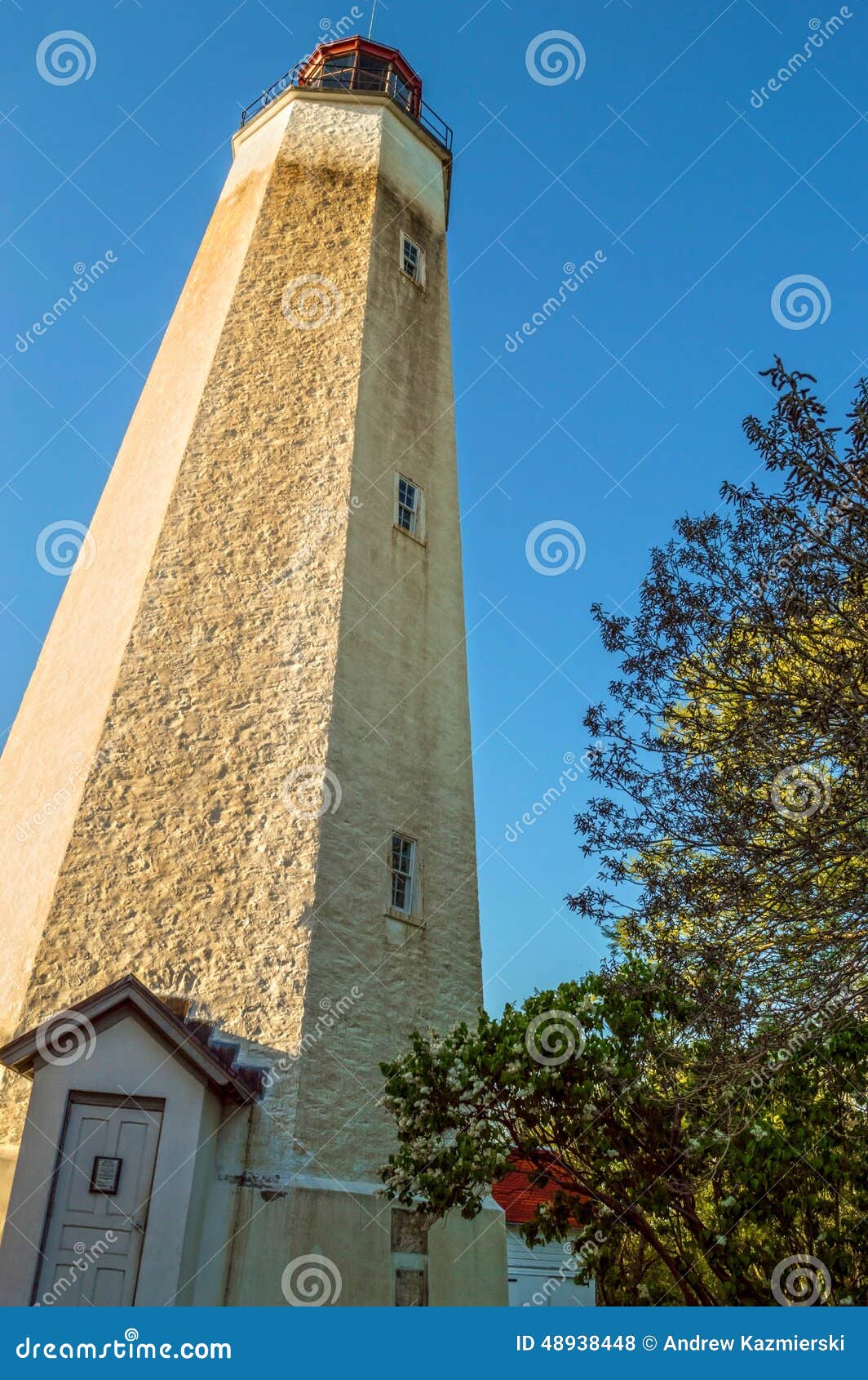 Sandy Hook Lighthouse stock photo. Image of tall, sandy 48938448