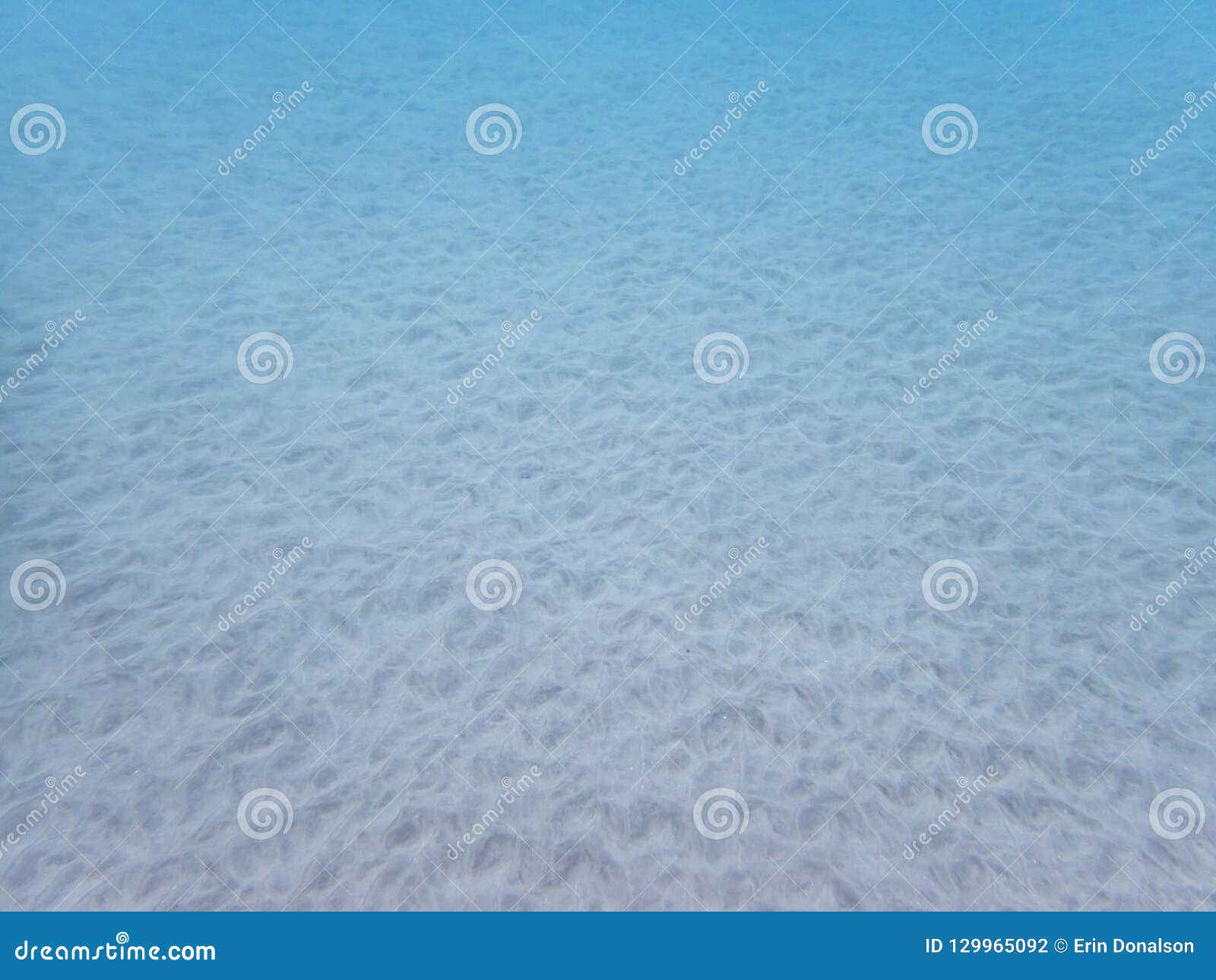 Sandy Ocean Floor Underwater With Patterns In Beige And Blue Stock