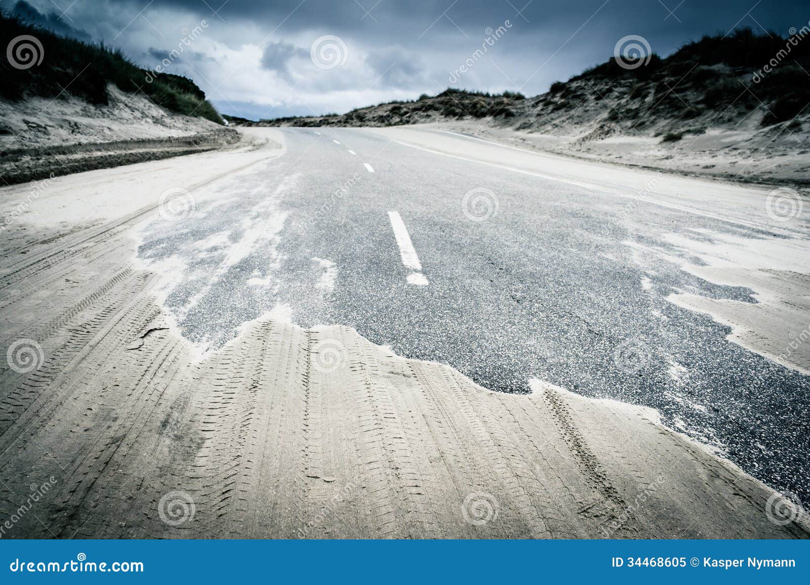 Sandy road stock image. Image of dark, dust, denmark 34468605