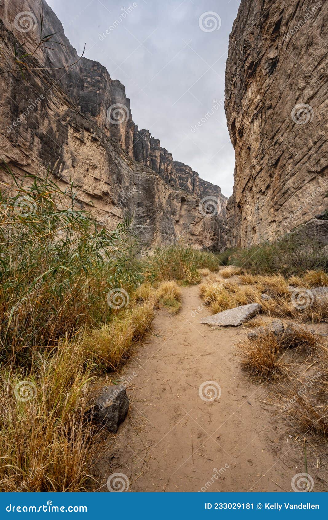 sandy trail into santa elena canyon