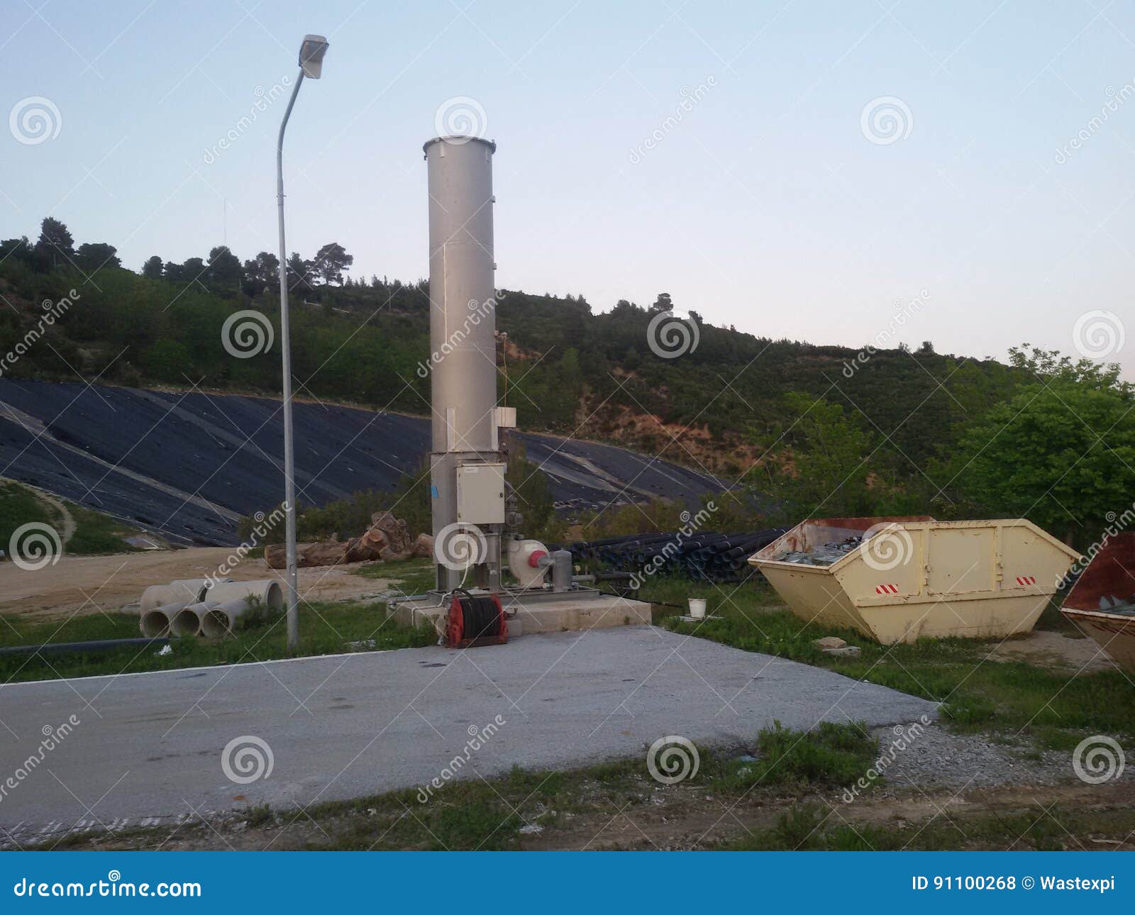 sanitary landfill with utilities