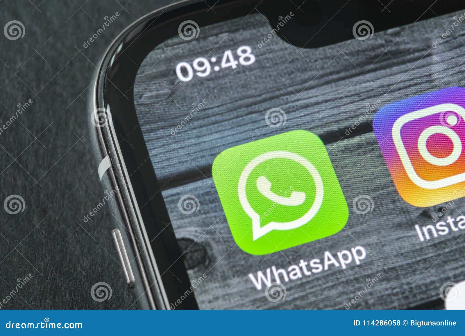 Whatsapp Messenger Application Icon On Apple Iphone X Smartphone Screen