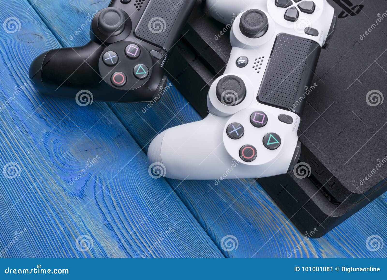 Sony PlayStation 4 Revision and Dualshock Game Controller. Game Console with a Joystick Photo - Image of keypad, entertainment: 101001081