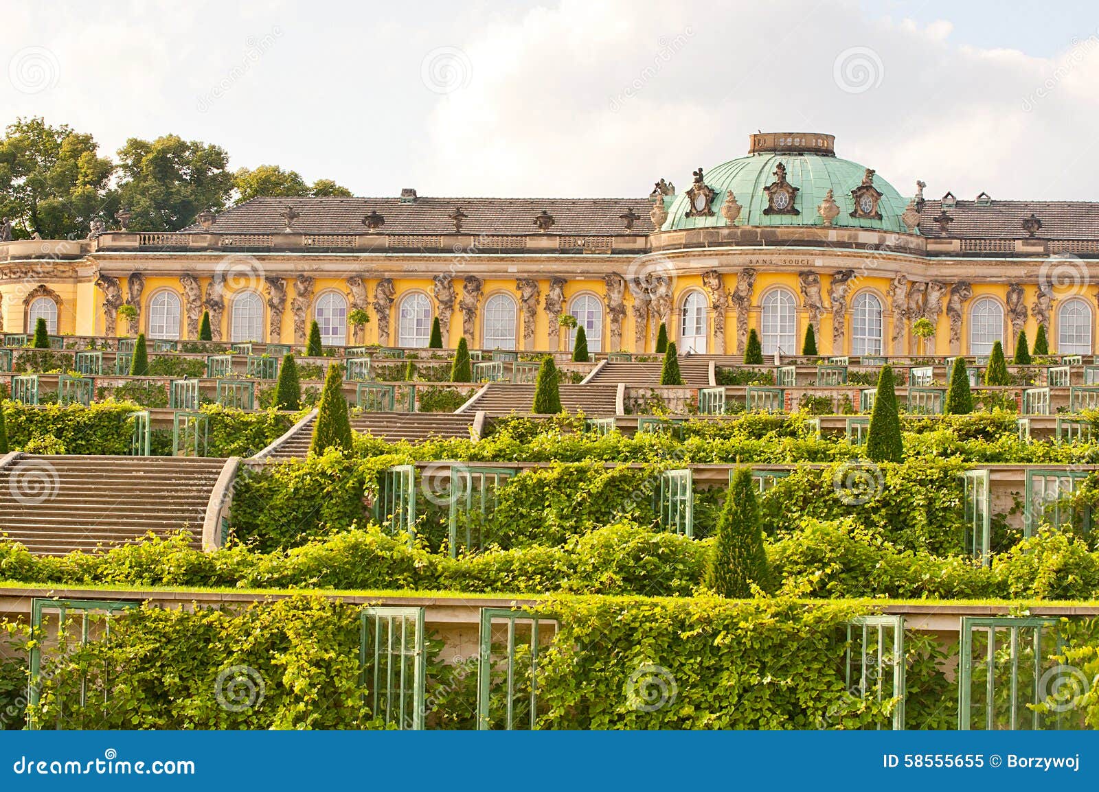 Sanssouci Garden stock image. Image of potsdam, attraction 58555655