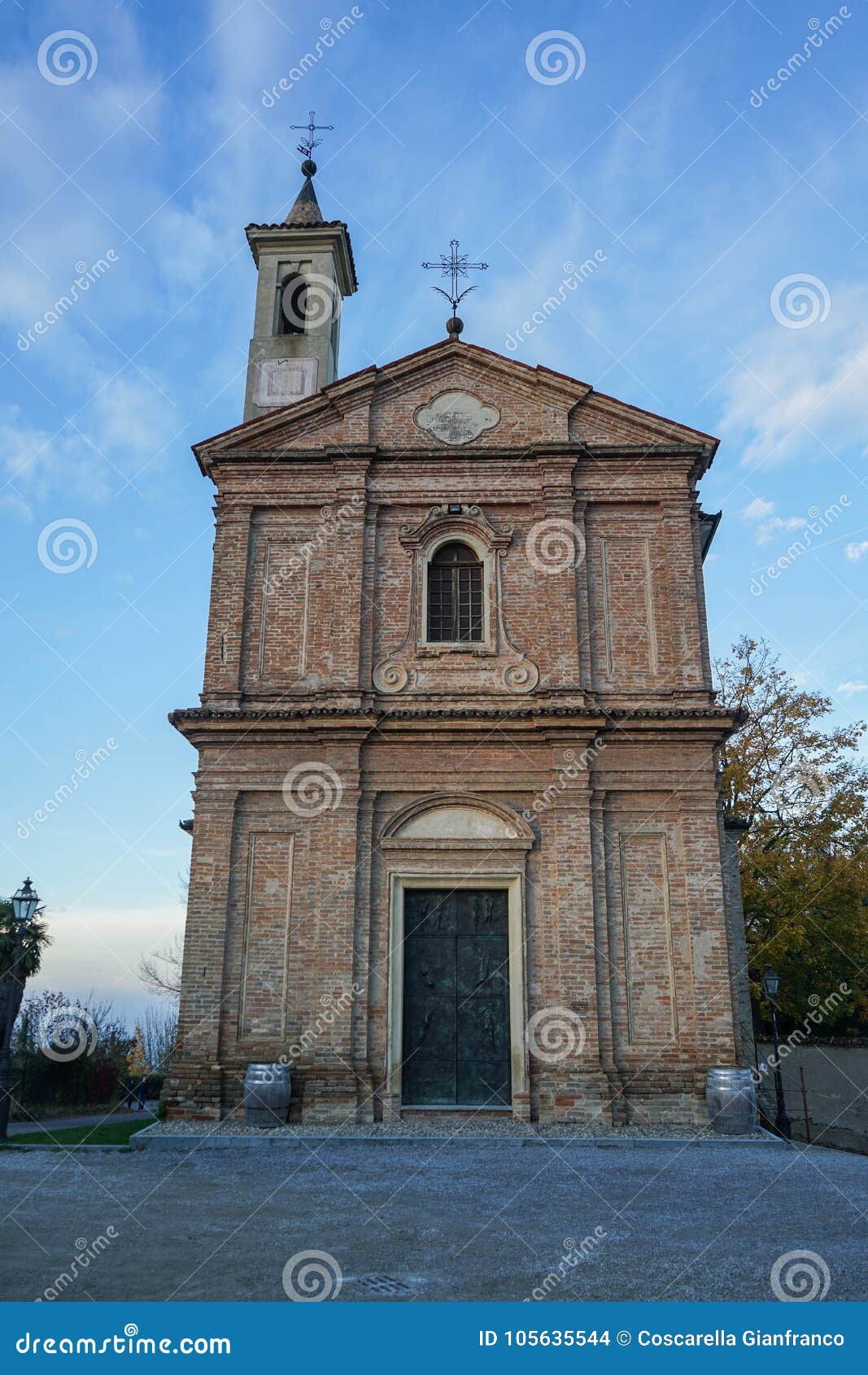 church of sant`agostino in monforte d`alba, piedmont - italy