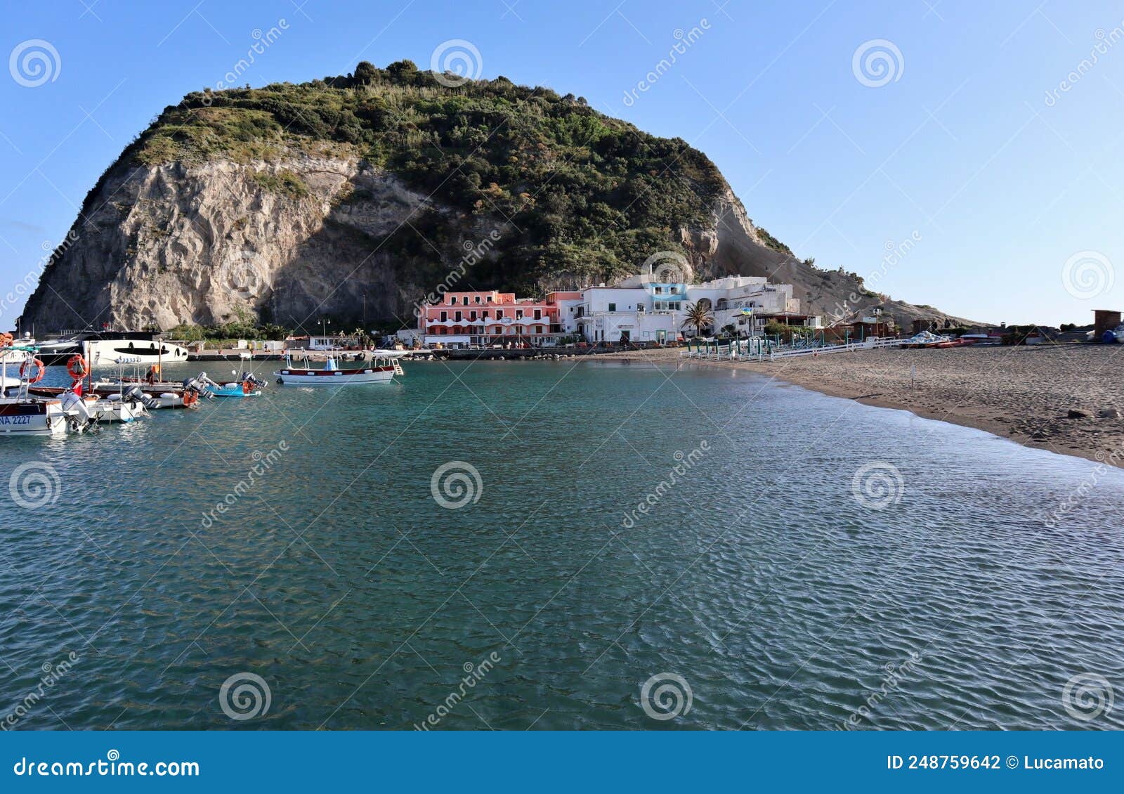 sant`angelo d`ischia - scorcio panoramico dal bar all`aperto