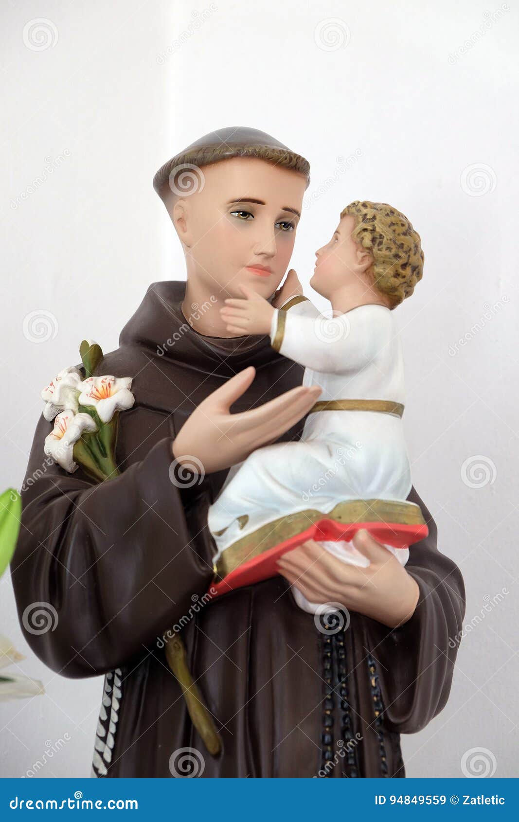 Perchè Sant'antonio Ha Un Bambino In Braccio Sant'Antonio Del Bambino Gesù Della Tenuta Di Padova Immagine Stock
