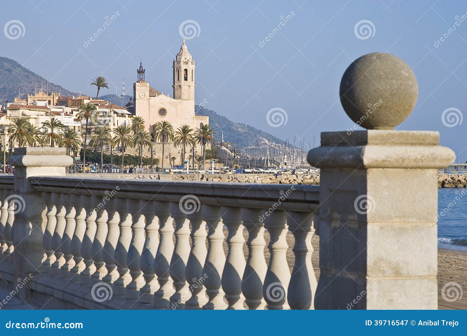 sant bartomeu i santa tecla church at sitges, spain