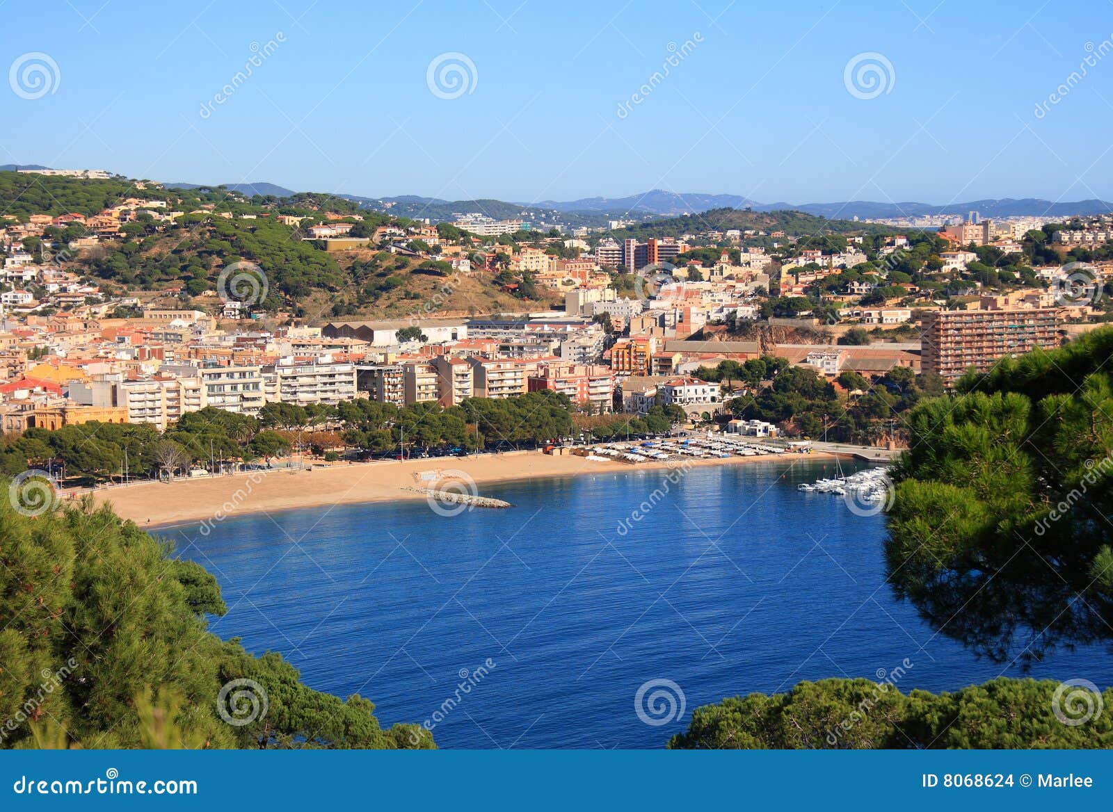 sant feliu de guixols beach (costa brava, spain)