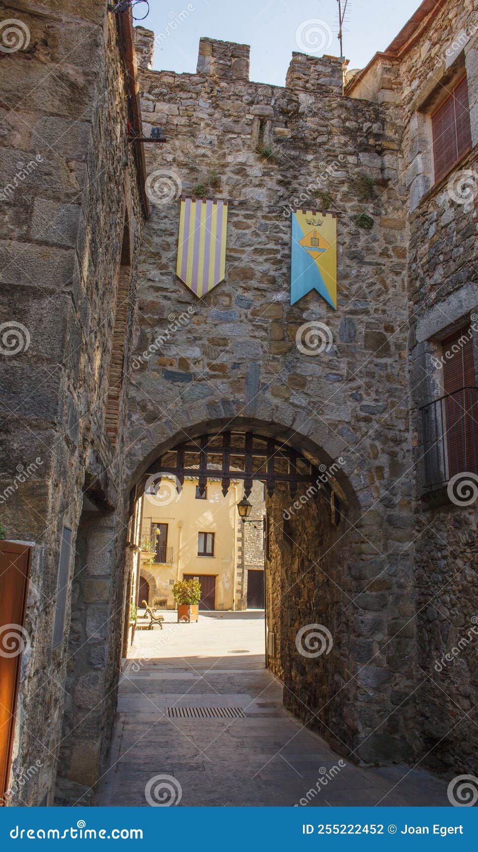 sant llorenc de la muga medieval entrance gate