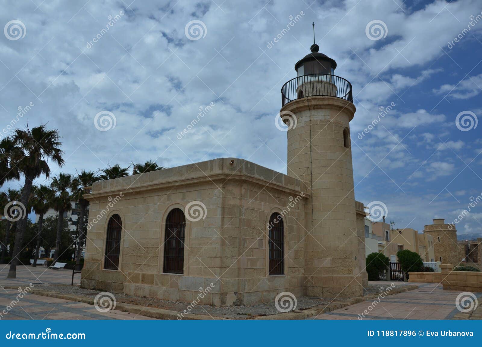 santa anna lighthouse in roquetas de mar