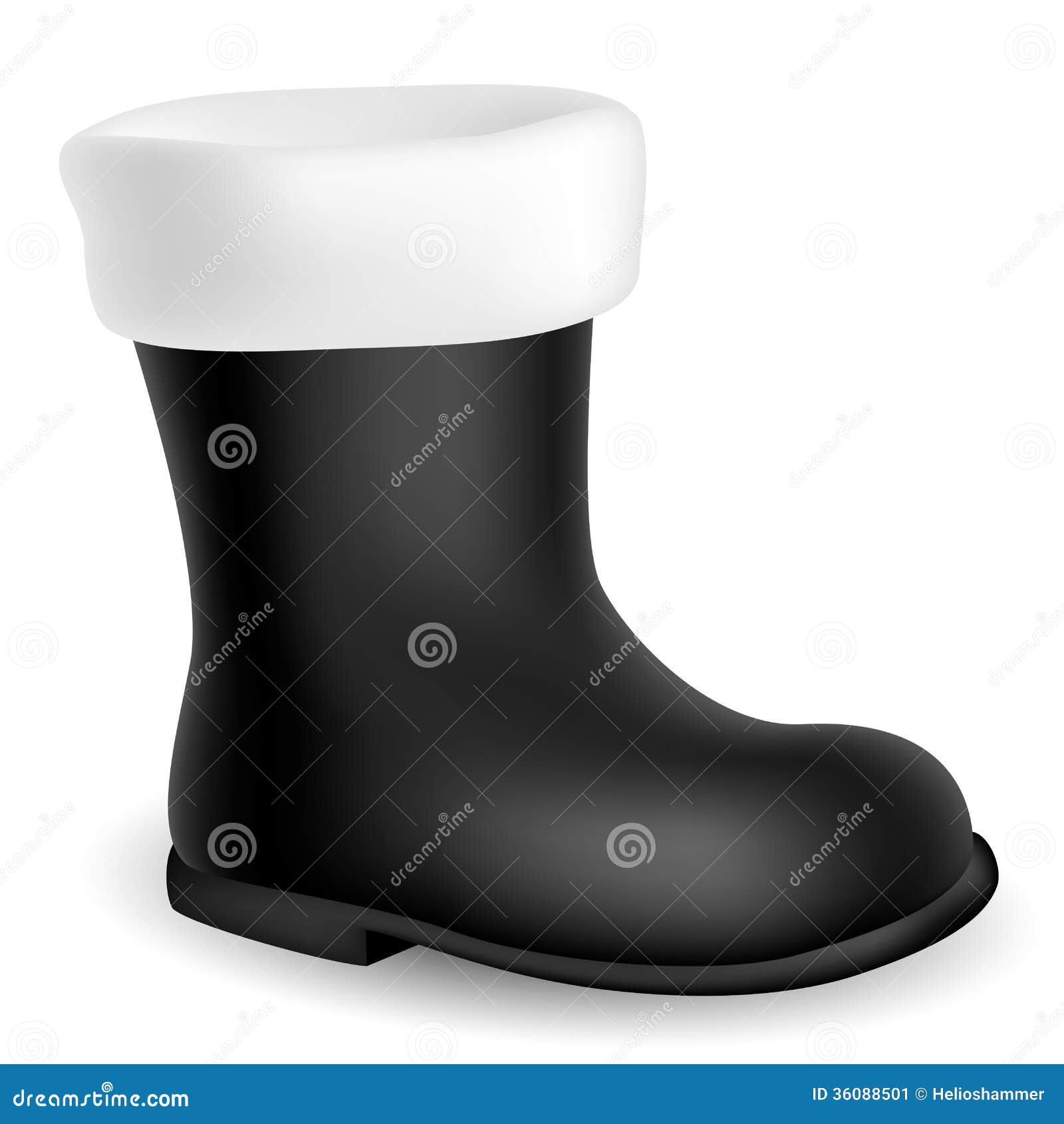Santa Black Boot Stock Image - Image: 36088501