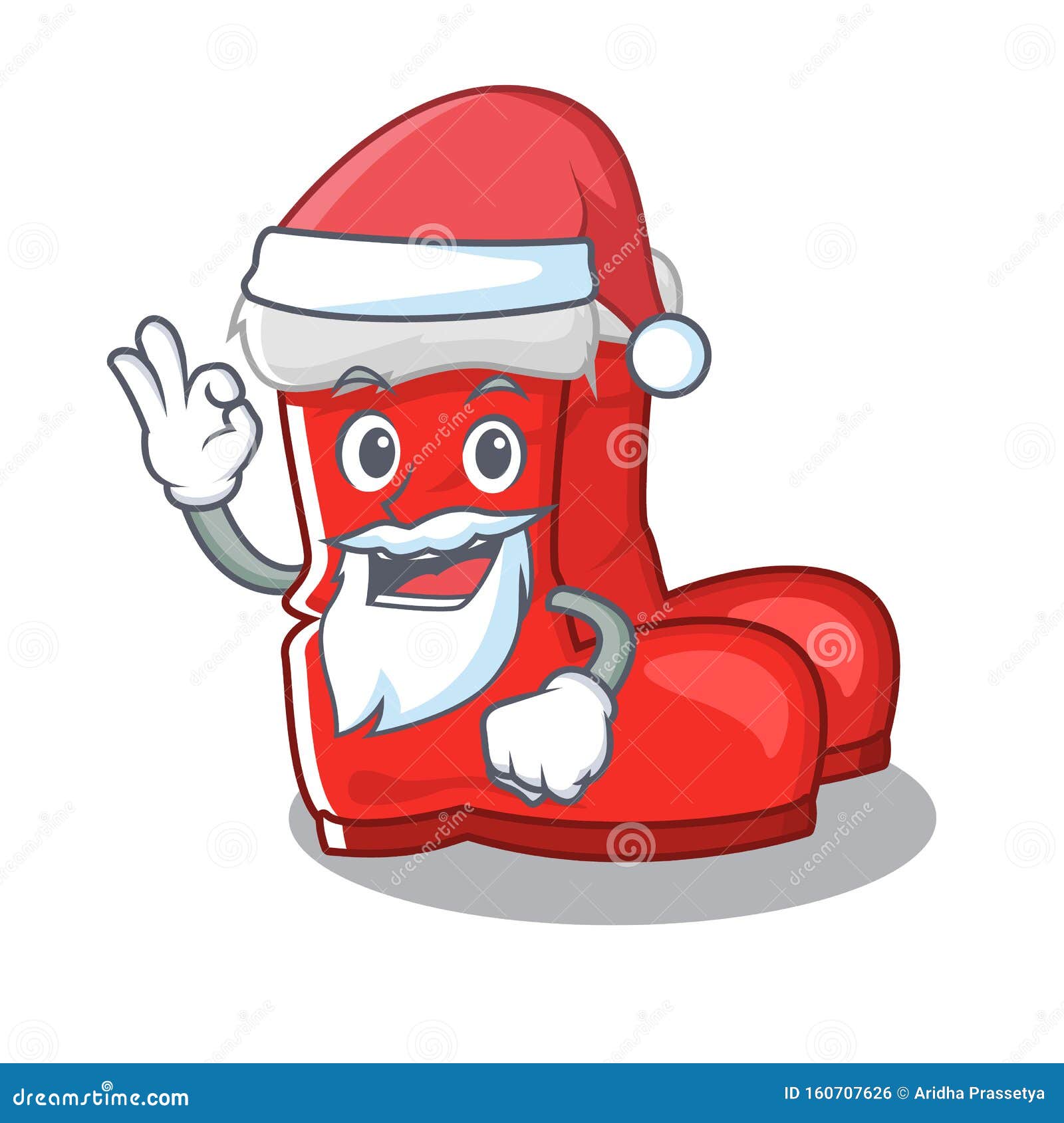 Santa Santa Boots with the Cartoon Shape Stock Vector Illustration of