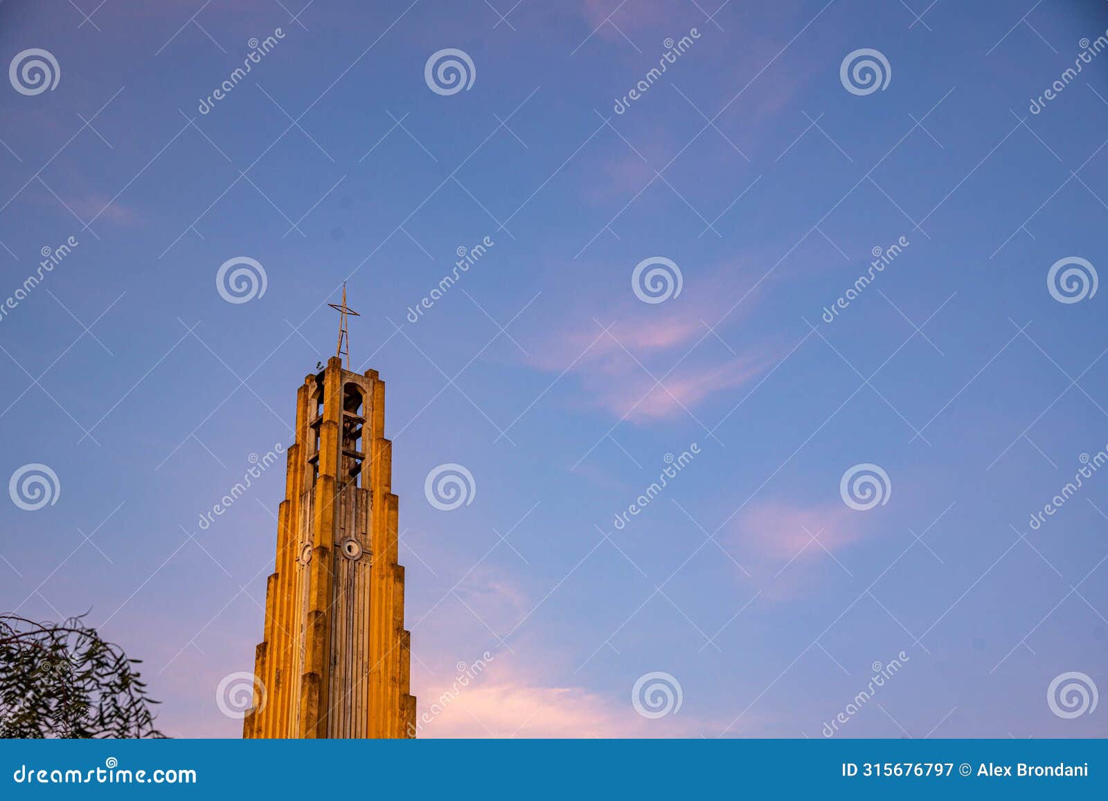 santa catarina church tower in the city of santa maria rs brazil