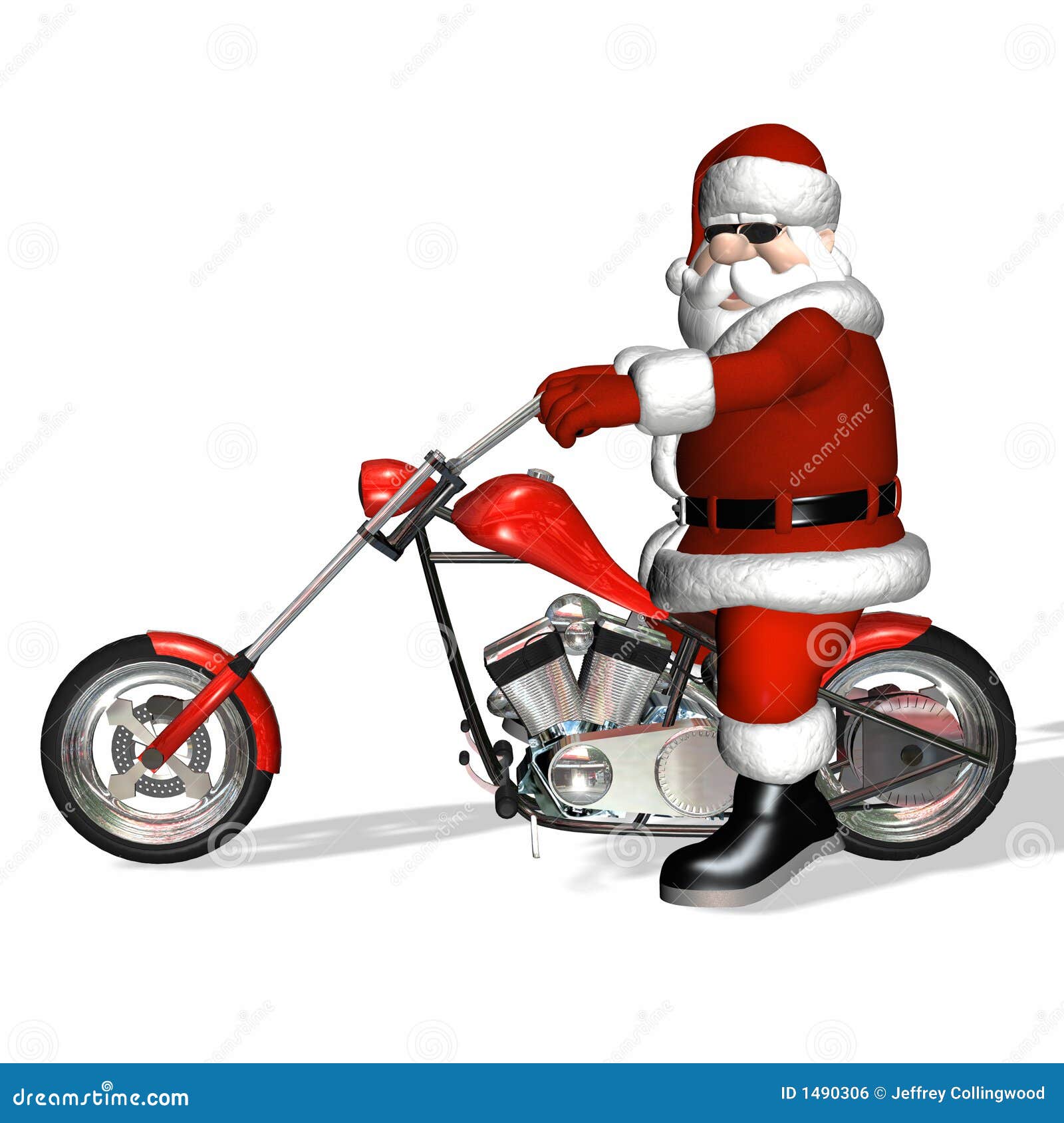 clipart santa on motorcycle - photo #16