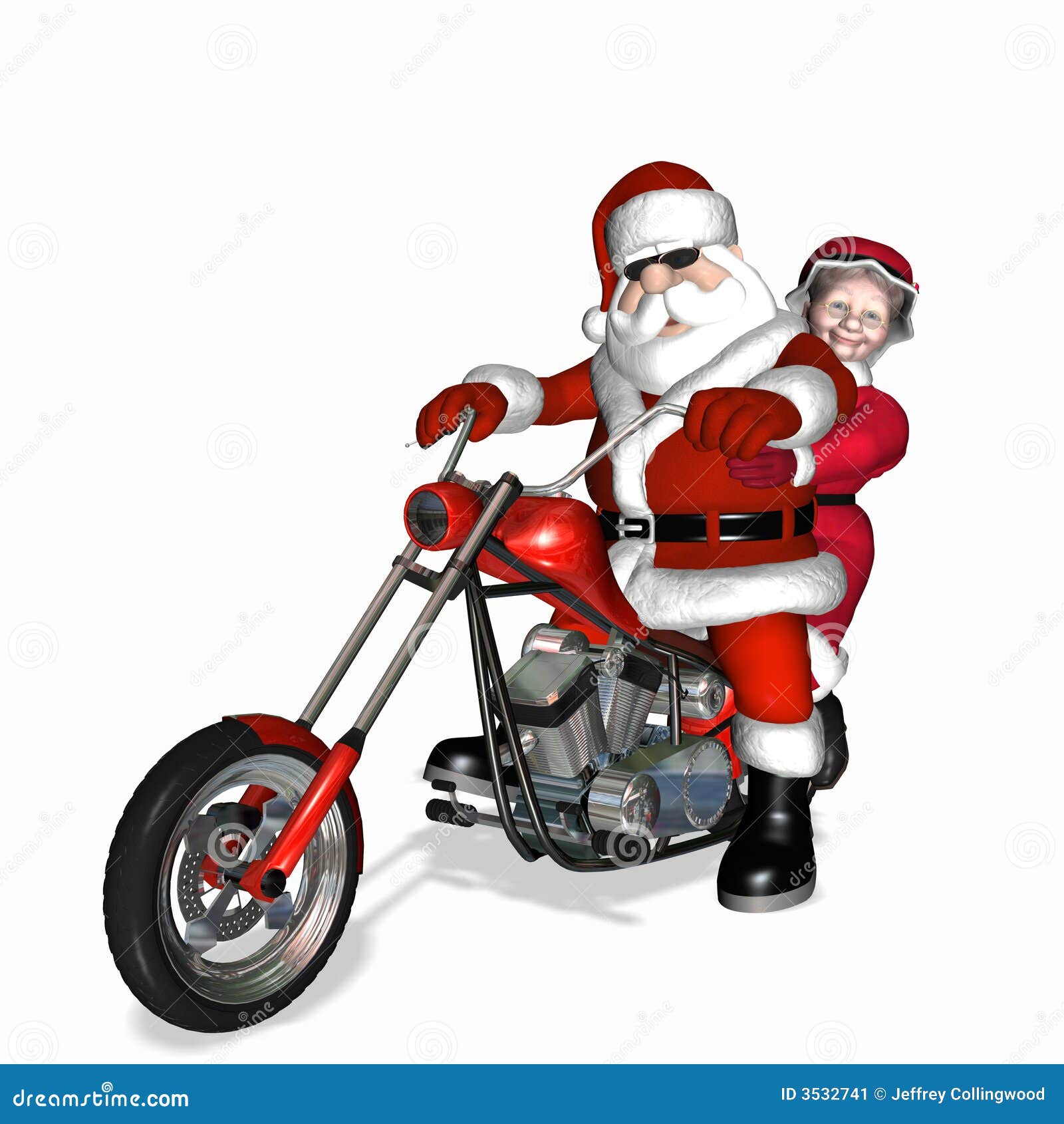 Image result for santa and mrs. claus on motorcycle"