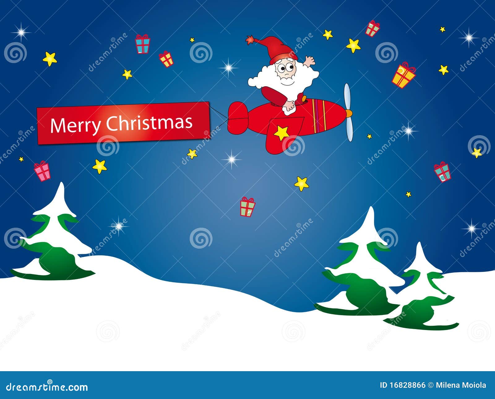 Download Santa Claus Airplane stock illustration Illustration of image