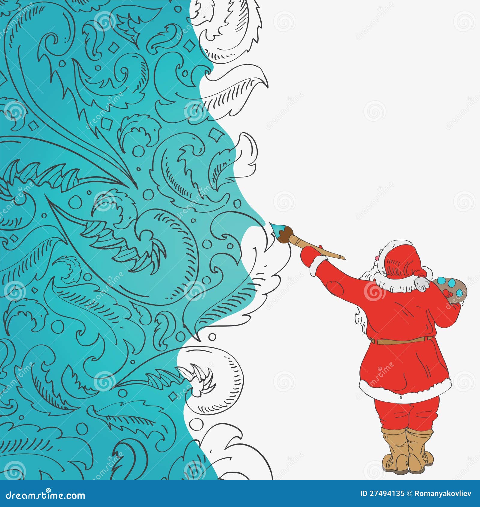 Santa Claus is an artist stock vector. Illustration of claus 27494135