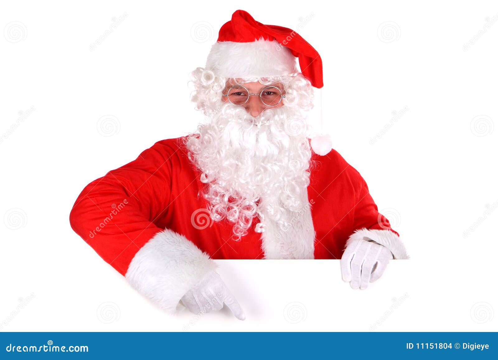 Santa Claus and blank sign stock photo. Image of sign - 11151804