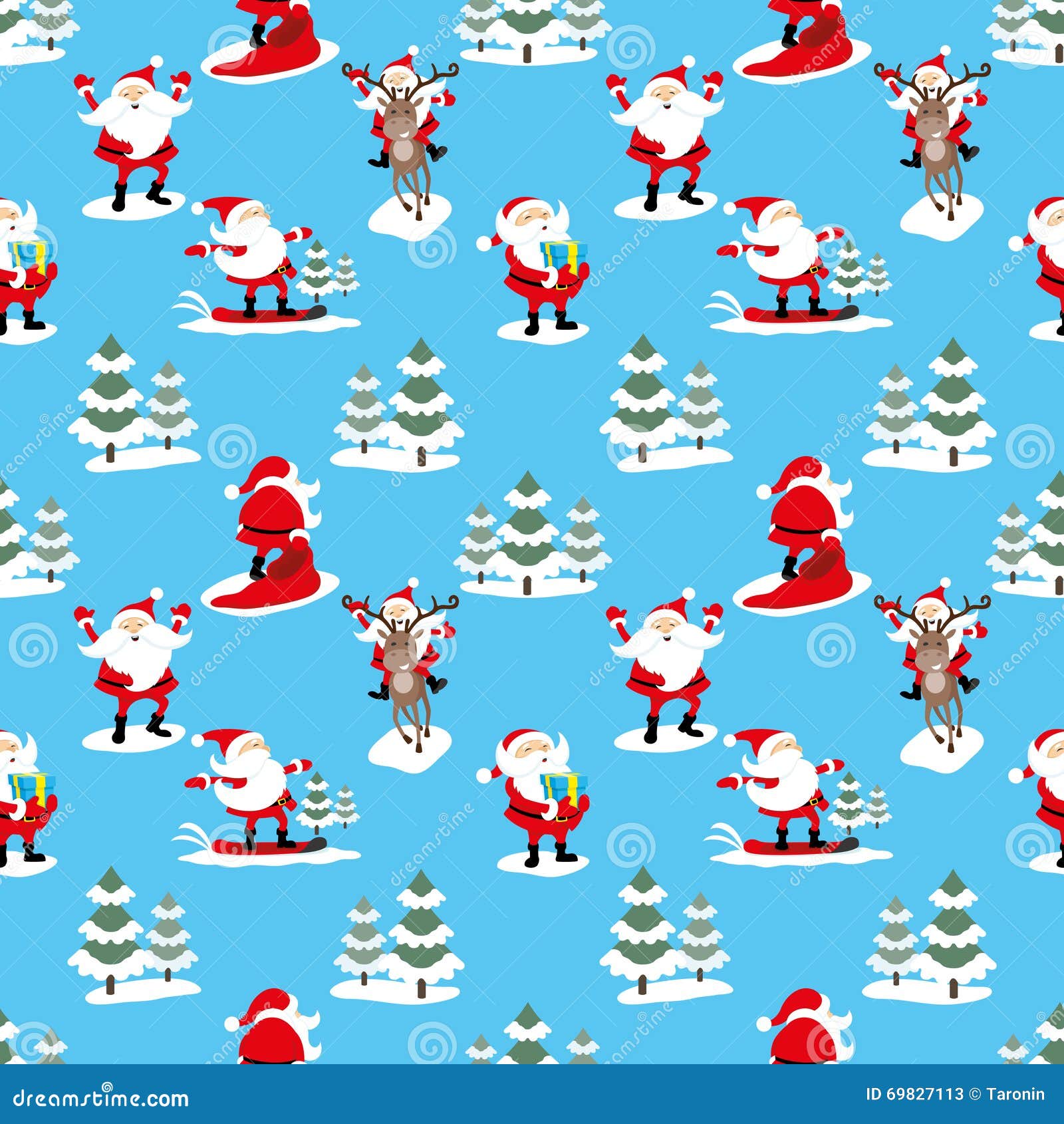 Santa Claus on a Blue Background. Stock Vector - Illustration of claus