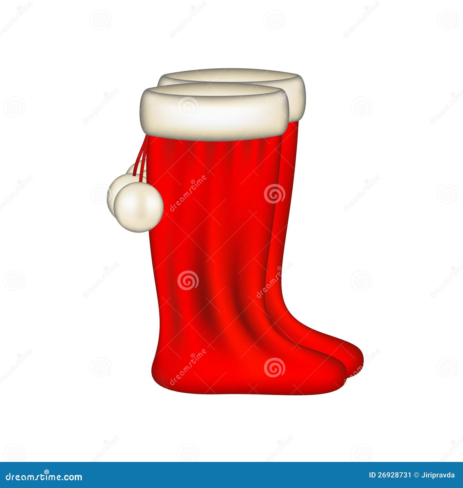 Santa Claus boots stock vector. Illustration of item - 26928731