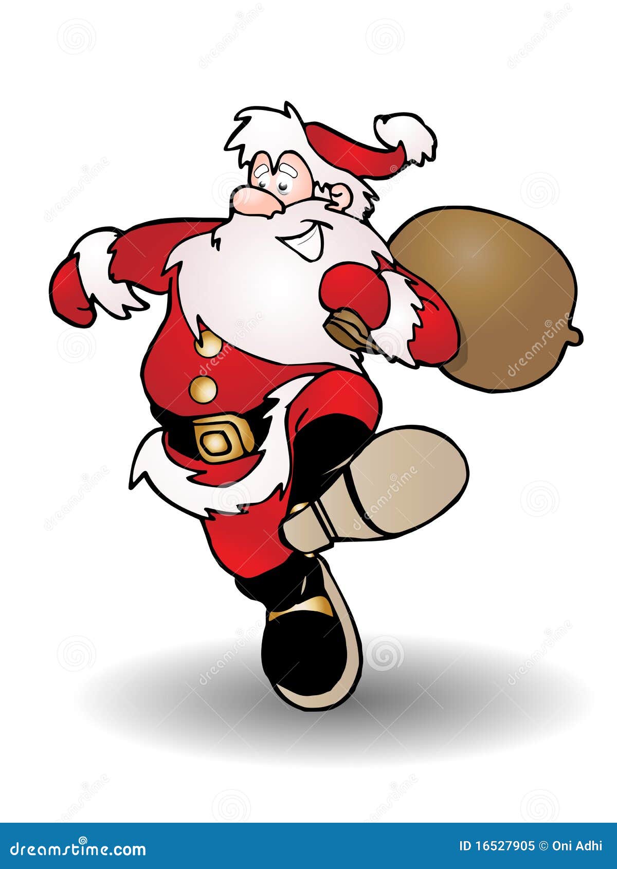 santa claus bring pouch full of gifts stock illustration santa claus bring pouch full of gifts stock illustration