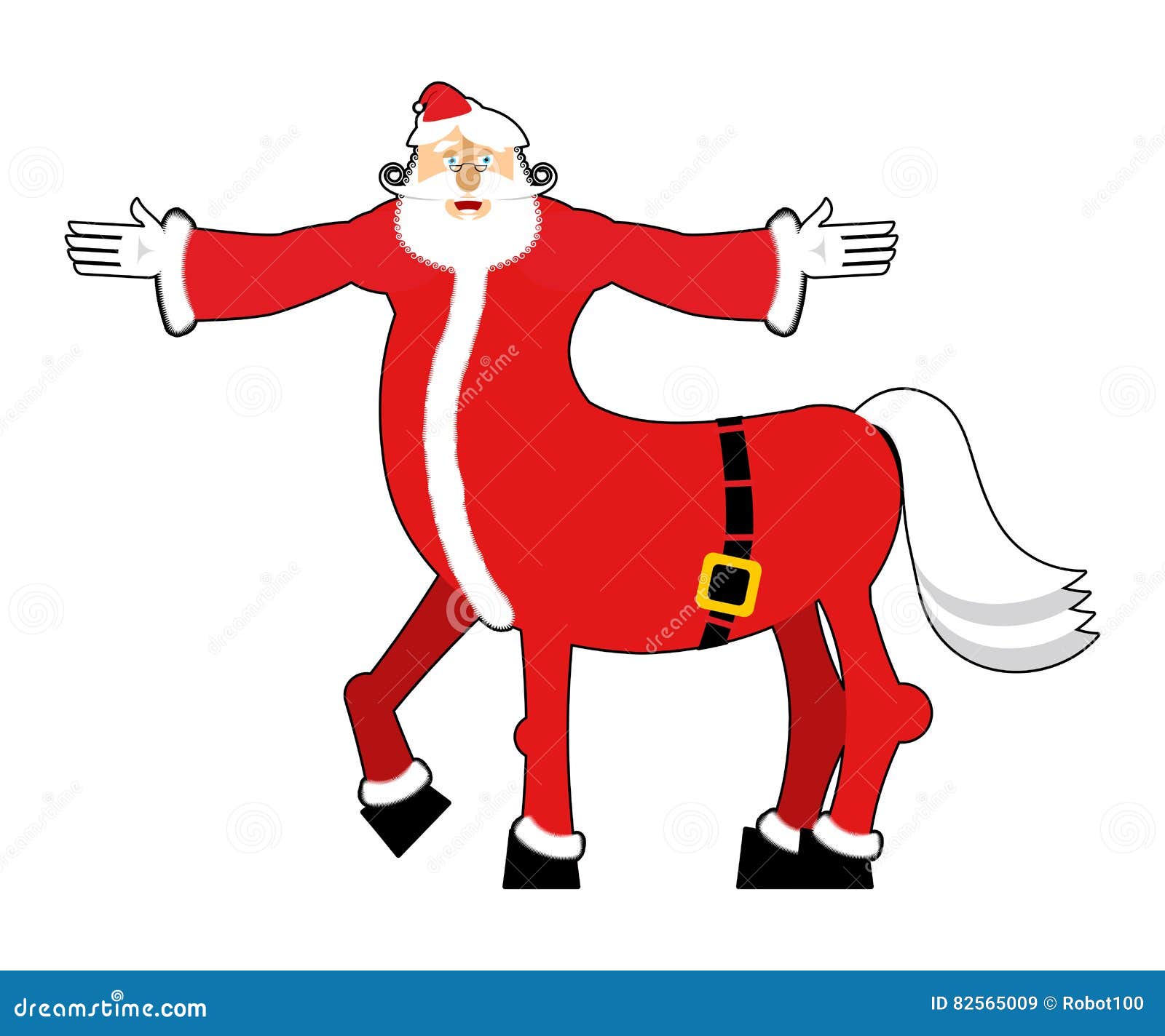 Santa Claus Centaur Santa Monster Half Man Half Horse Christmas Illustration Stock Vector Illustration Of Creature Myth