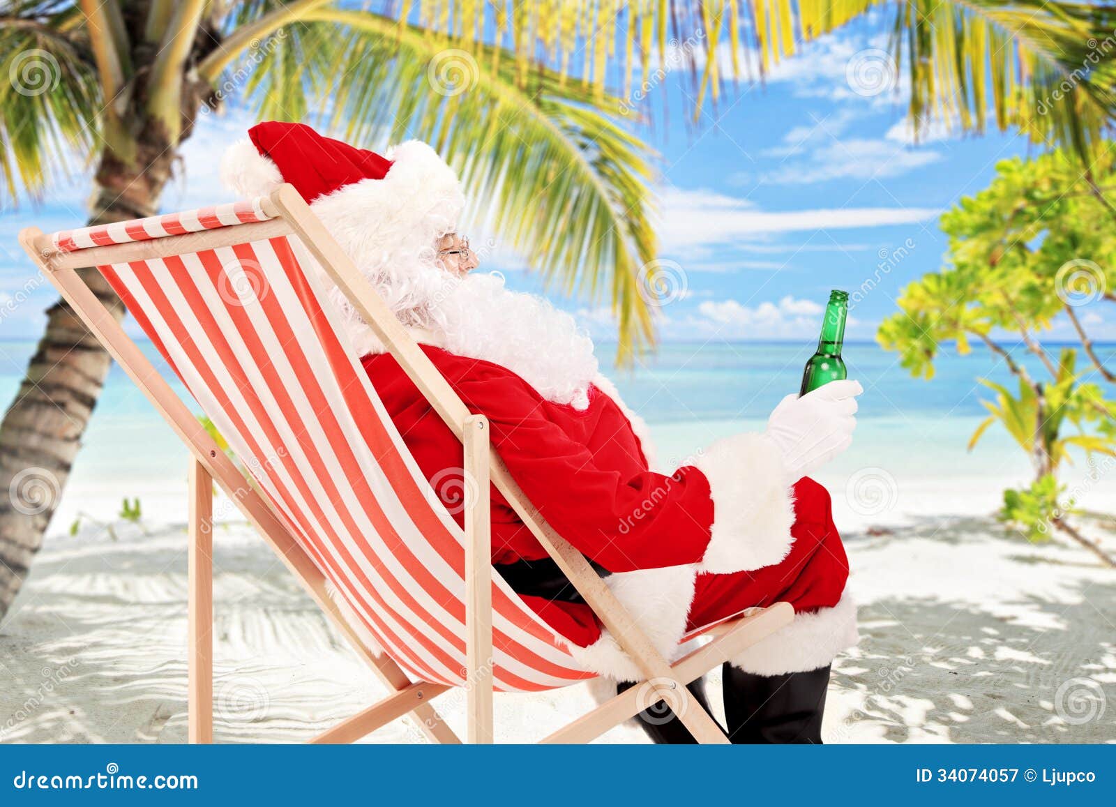 free clipart santa on the beach - photo #38