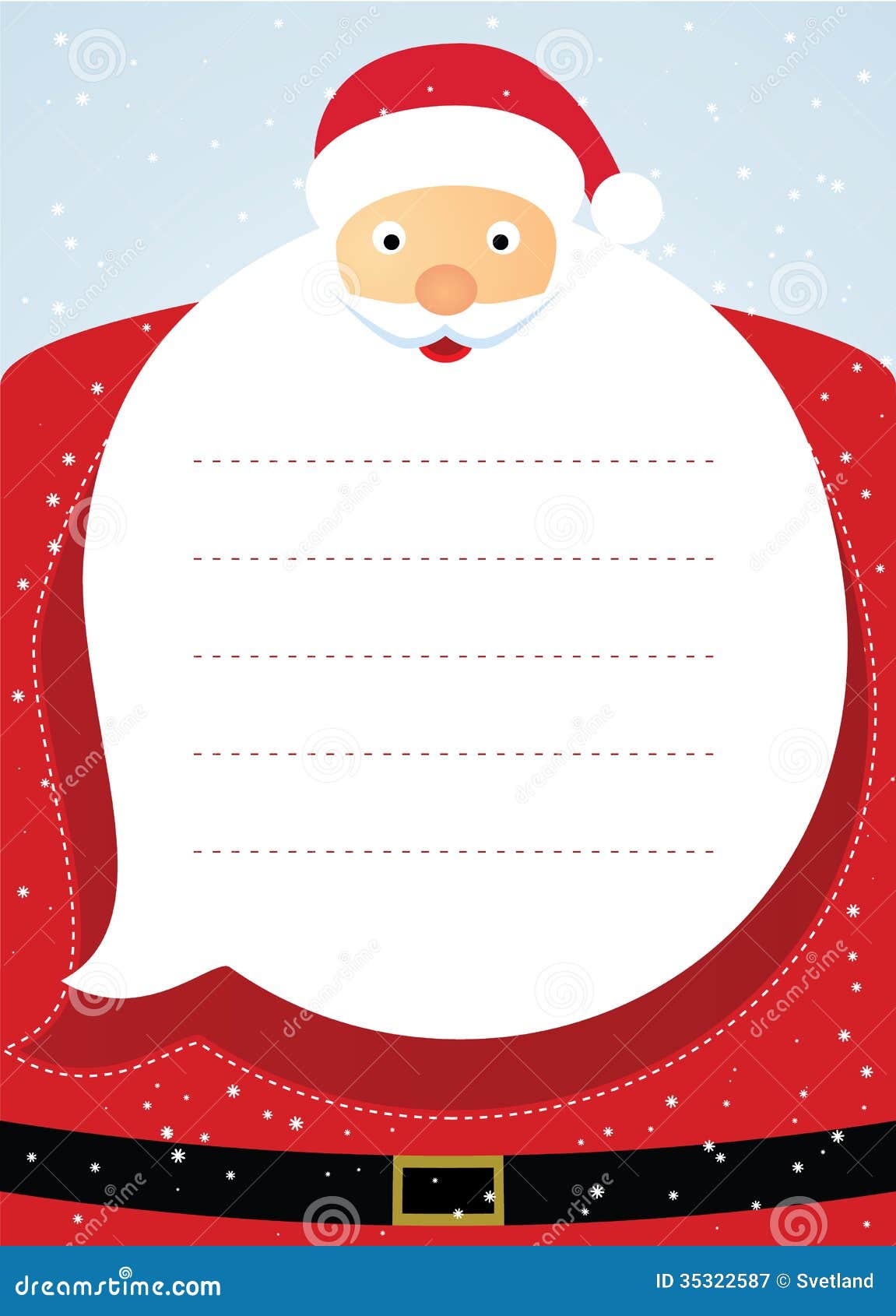 Santa Claus Christmas Card. Royalty Free Stock Photography 