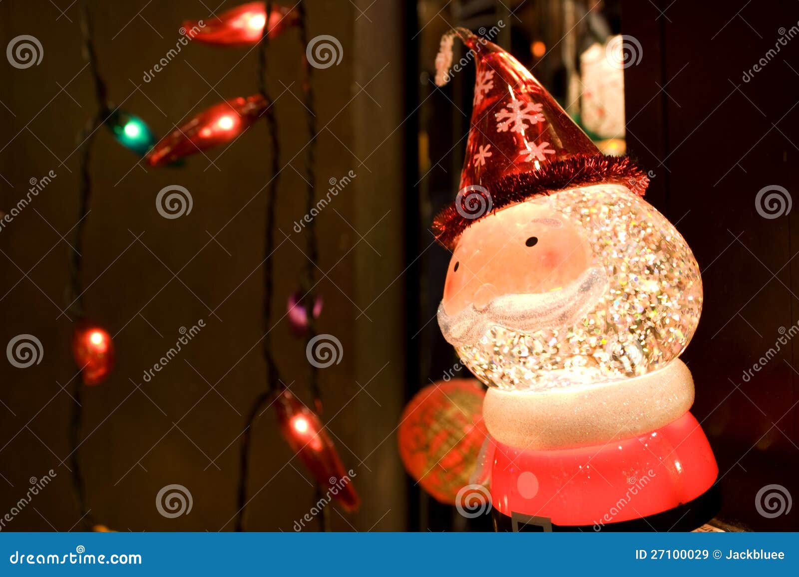 Santa Claus Christmas Lights Stock Image Image of lighting, indoor