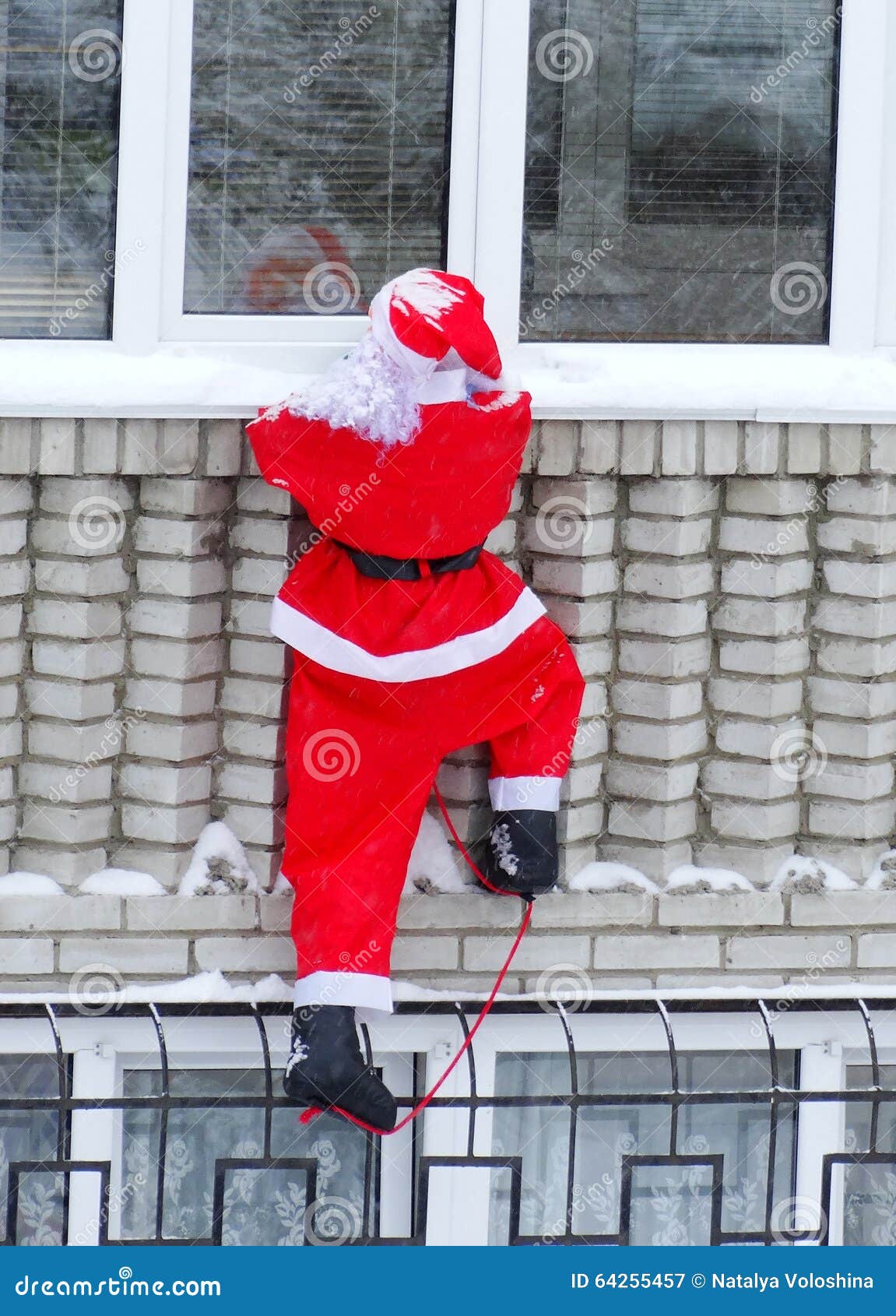 Santa Claus - Climber stock image. Image of floor, window - 64255457