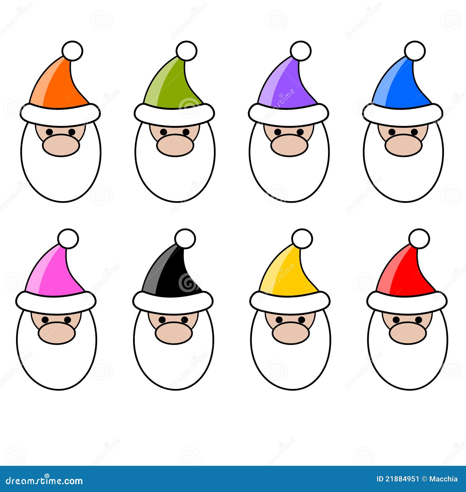 Santa claus color stock illustration. Illustration of celebration ...
