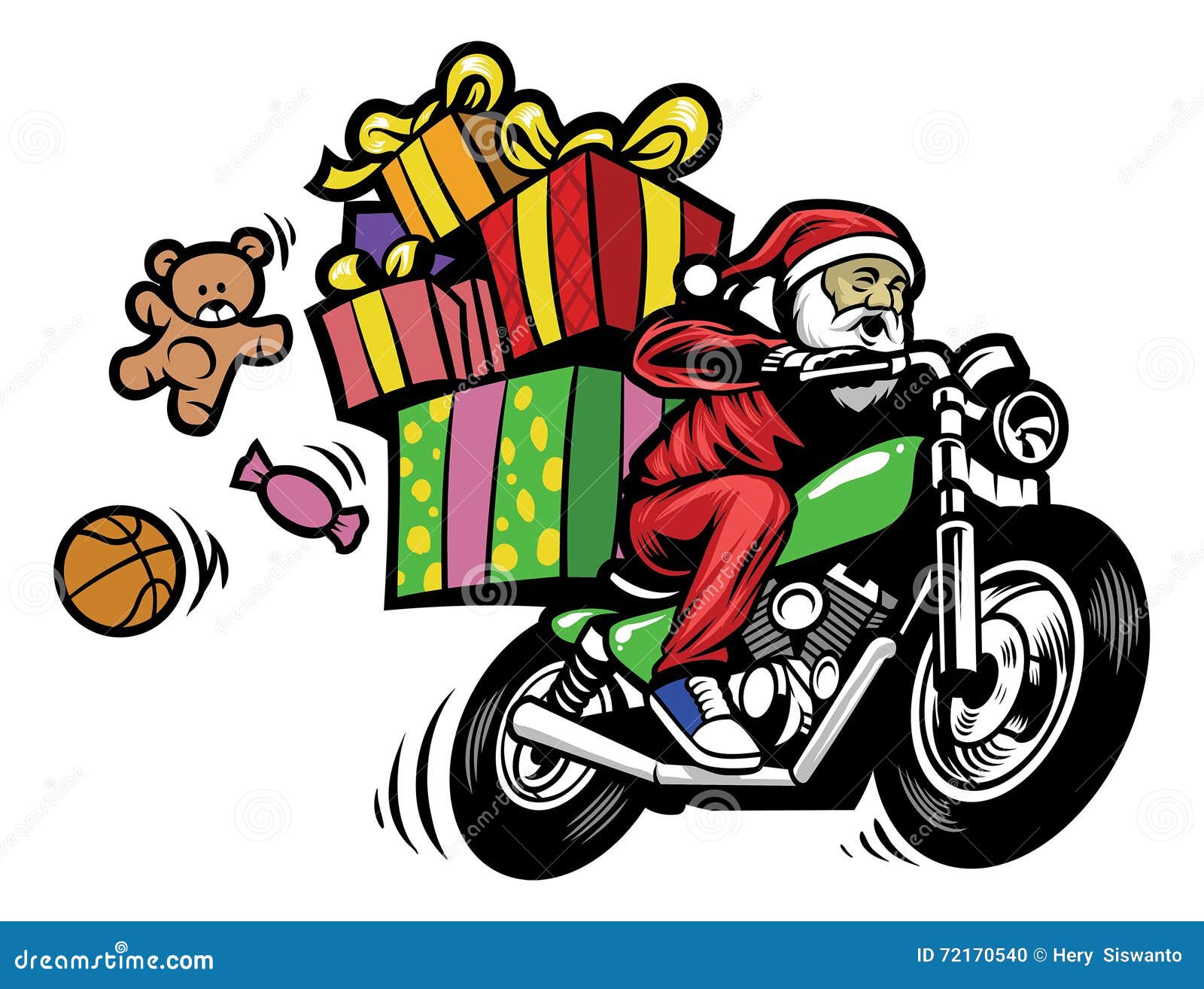 clipart santa on motorcycle - photo #39