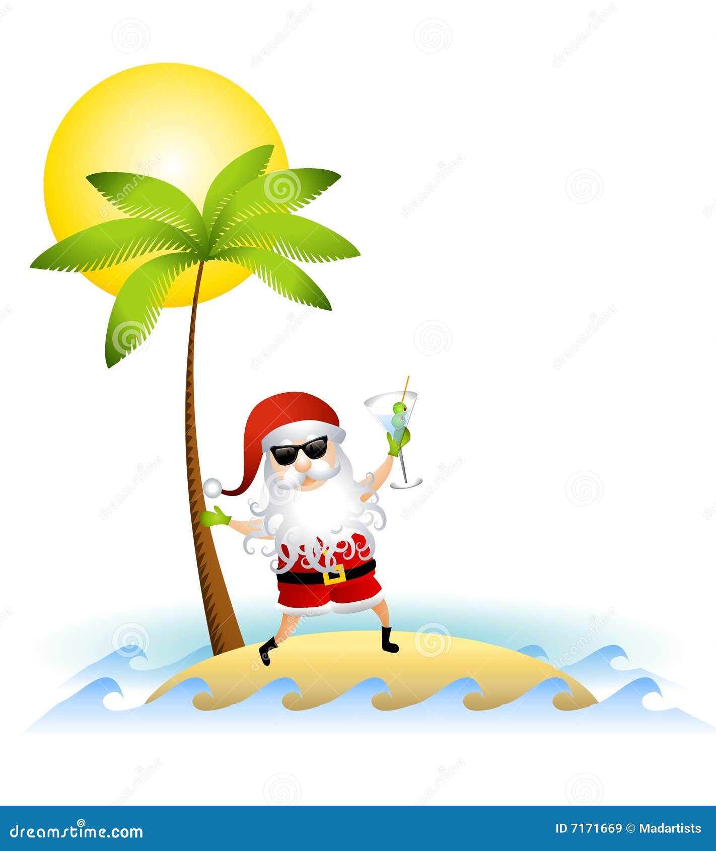 free clipart santa beach - photo #25