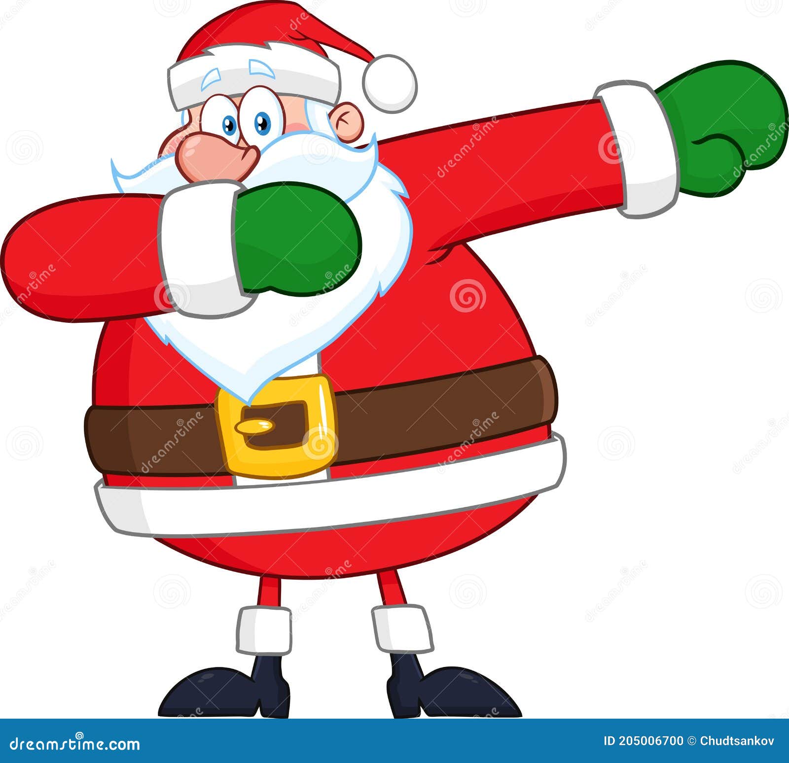 Santa Claus Dibujos Animados Personaje Dabbing Ilustración del Vector -  Ilustración de traje, nuevo: 205006700