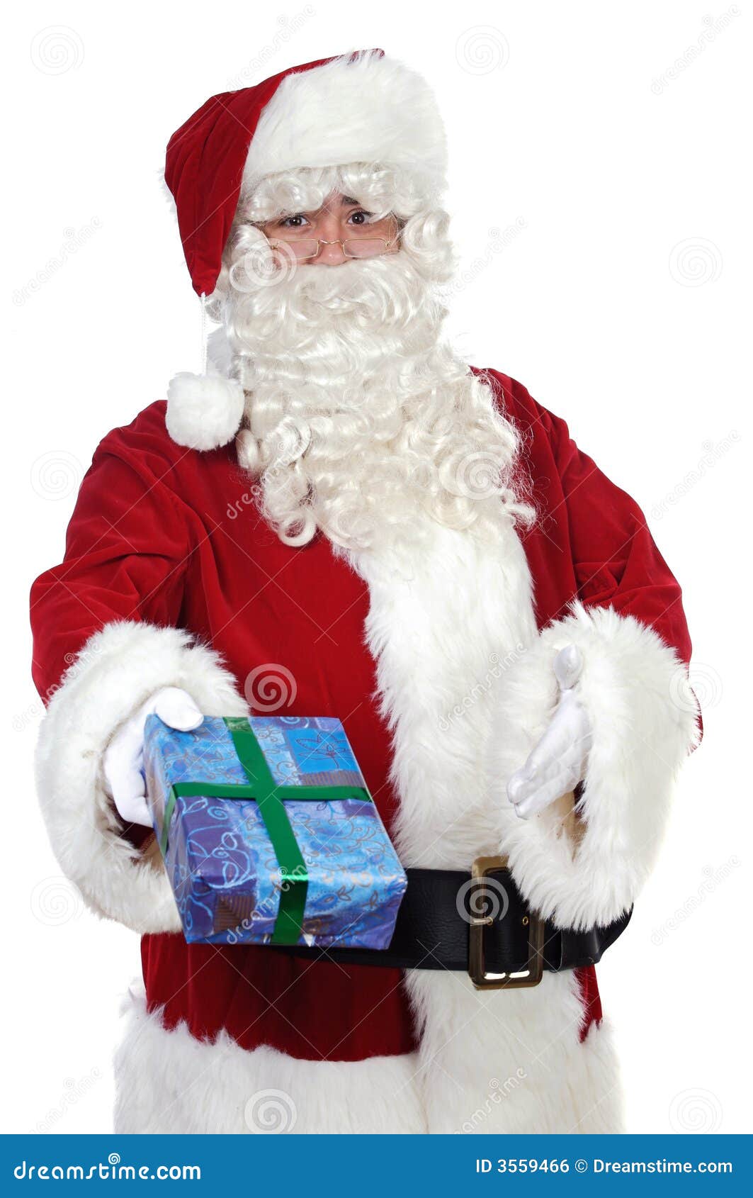 Santa Claus Giving A Gift Royalty Free Stock Image - Image: 3559466