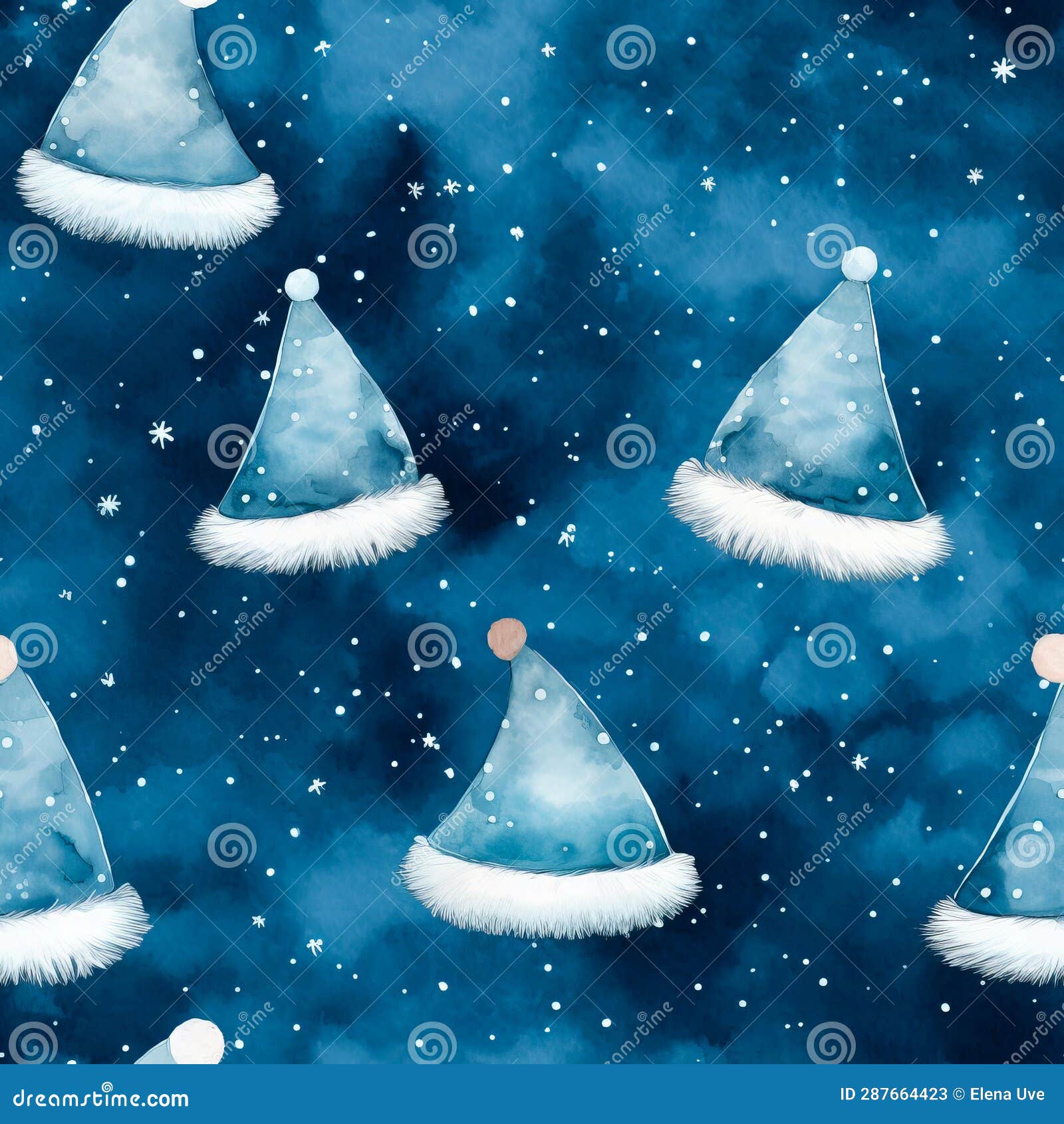 santa claus hats wrapping paper pattern .